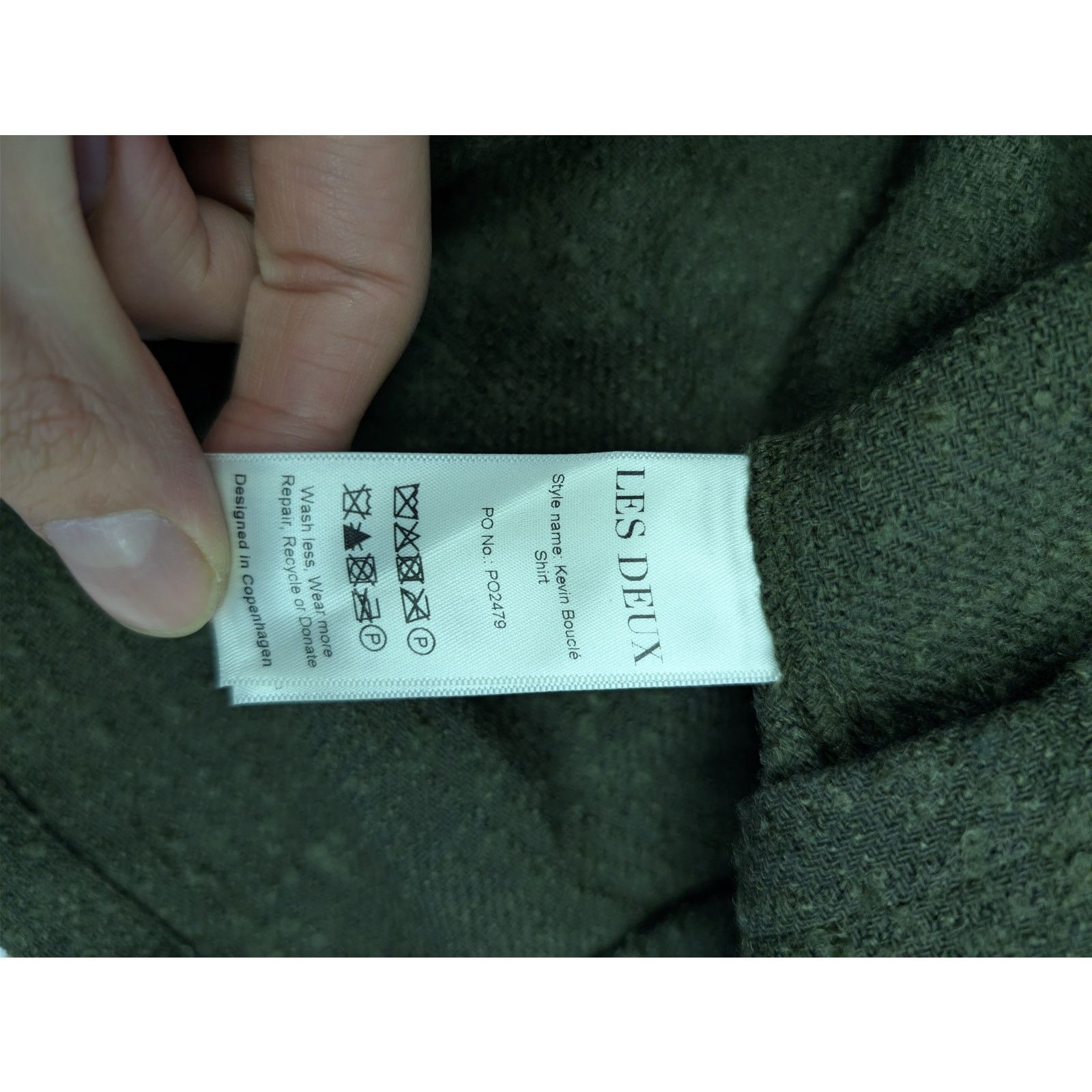 Les Deux o1rshd1 CC20 Kent Corduroy Shirt in Rosin Green Size US M / EU 48-50 / 2 - 16 Thumbnail