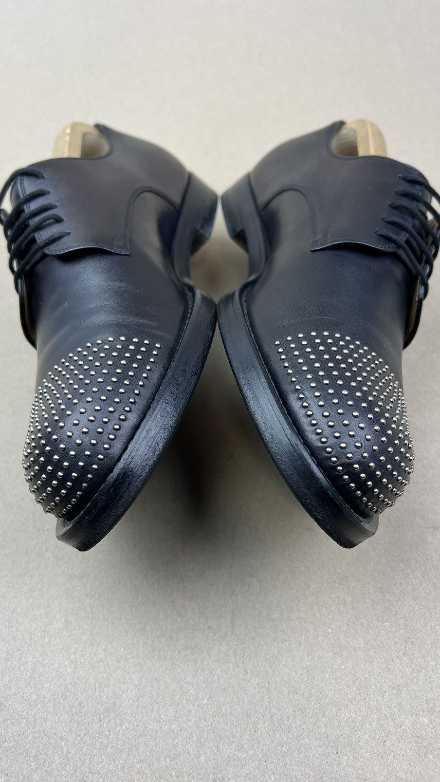 Gucci GUCCI Derby Leather Shoes Cirano Lux Studded Black Men's Size US 8 / EU 41 - 7 Thumbnail