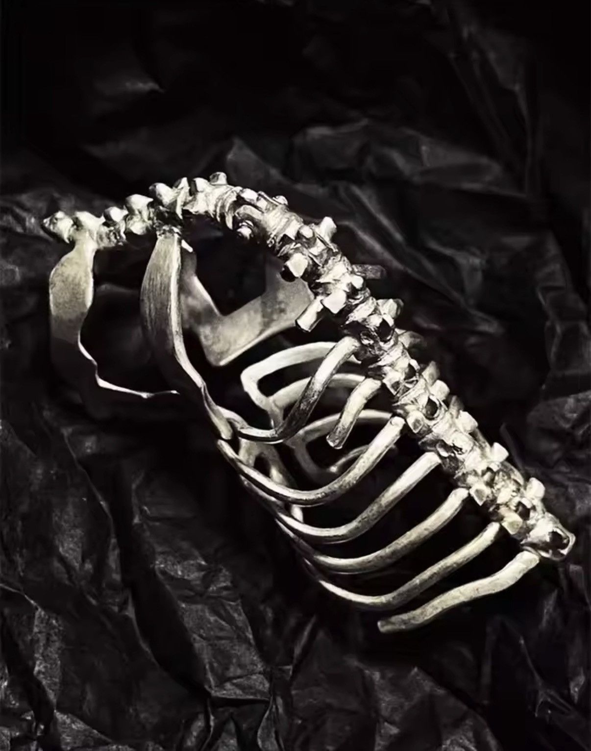 Jewelry Skeleton gothic punk ring adjustable size Size ONE SIZE - 3 Thumbnail