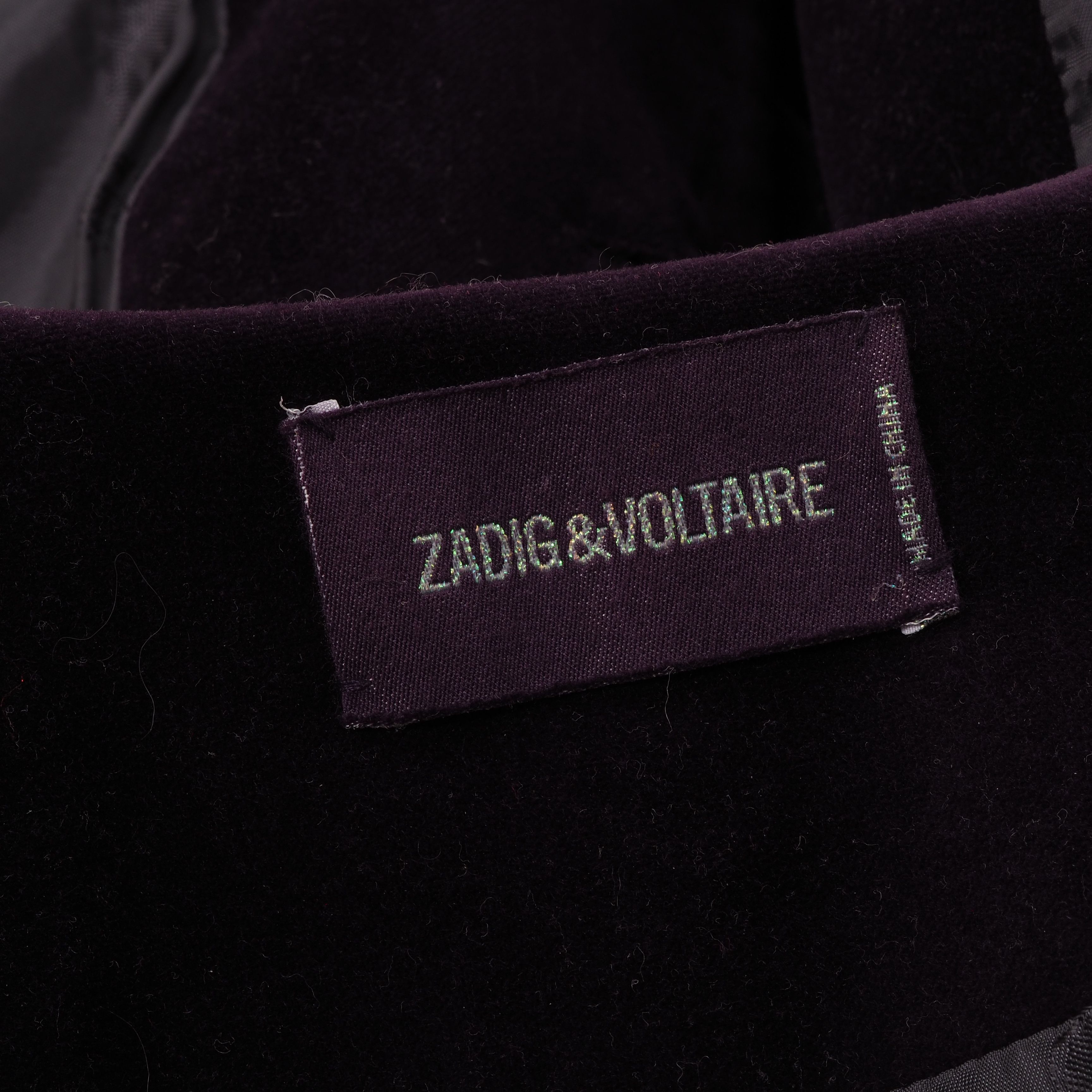 Zadig & Voltaire Zadig & Voltaire Purple Velvet Embroidered Blazer Jacket Size M / US 6-8 / IT 42-44 - 5 Thumbnail