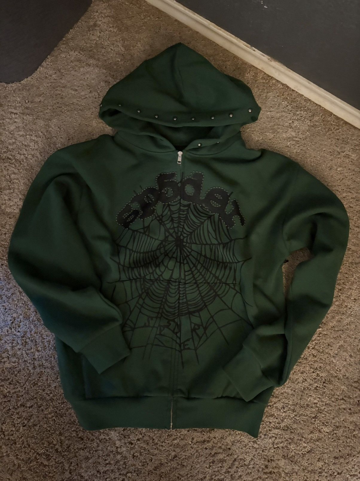 Sp5der Sp5der Green Zip Up Size US M / EU 48-50 / 2 - 1 Thumbnail