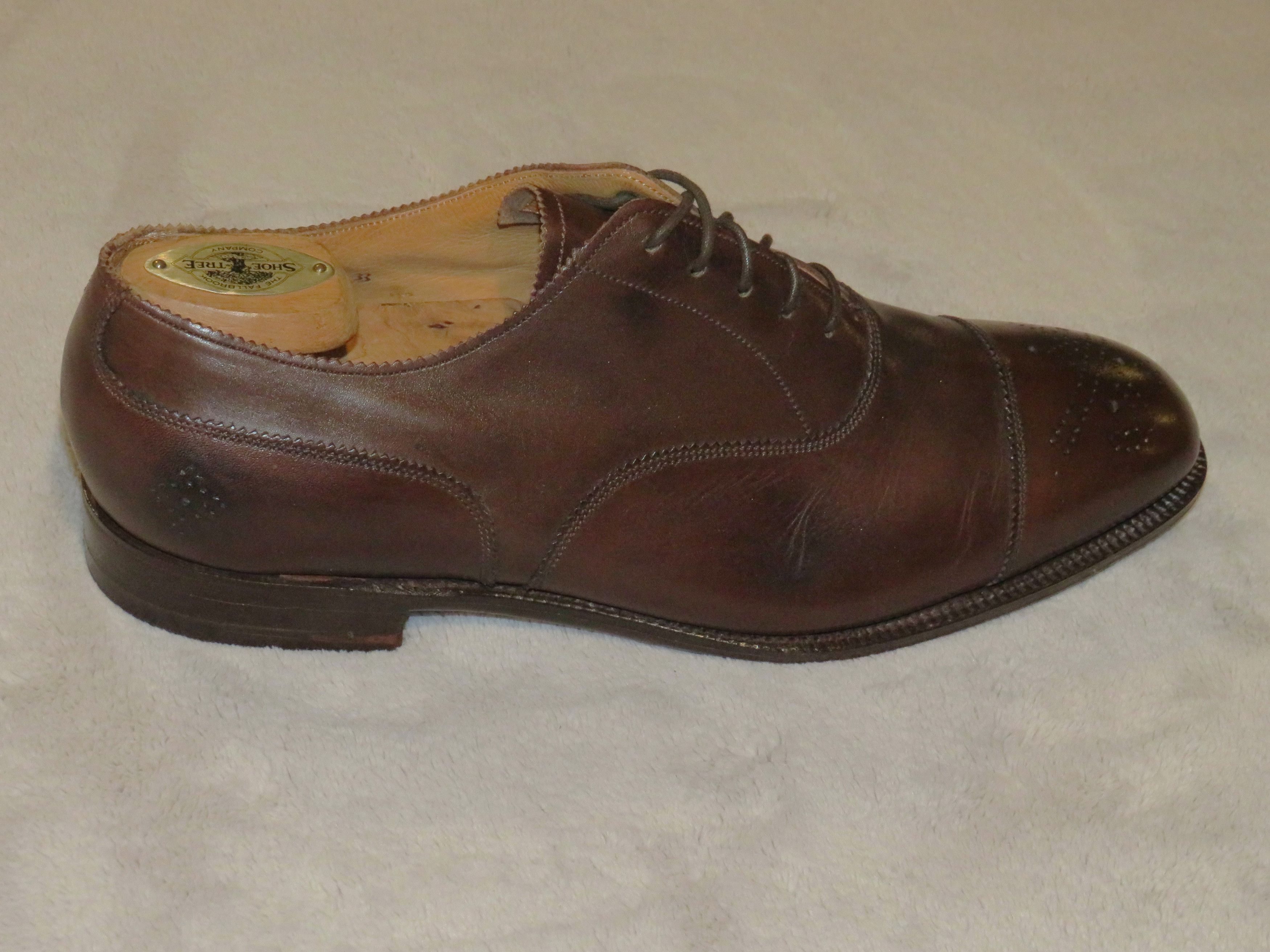Edward Green × Paul Stuart Deadstock Dark Oak Antique Medallio Oxfords 8.5D NWT NOS Size US 8.5 / EU 41-42 - 2 Thumbnail
