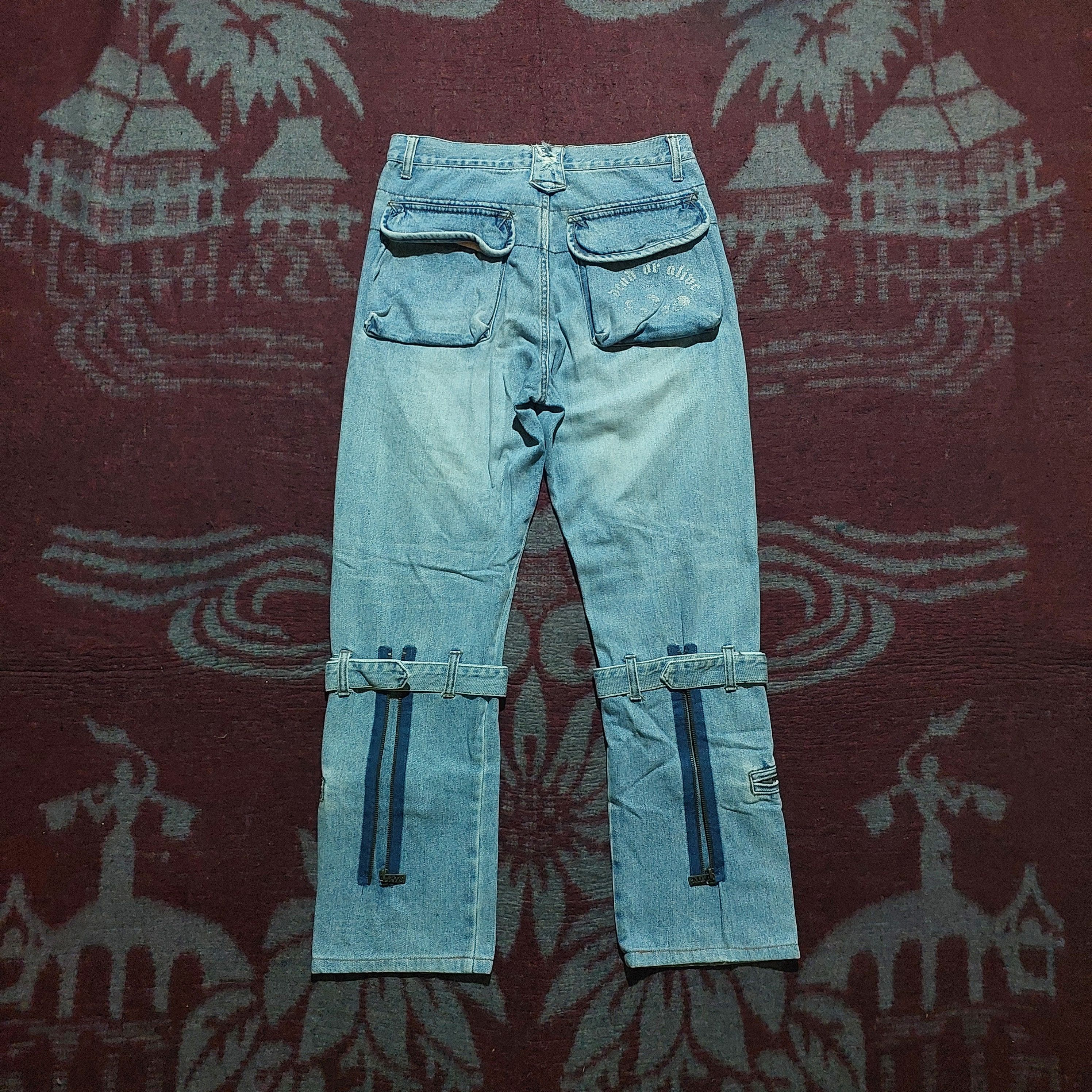 In The Attic In the attic multi zipper distressed bondage jeans Size US 30 / EU 46 - 2 Thumbnail