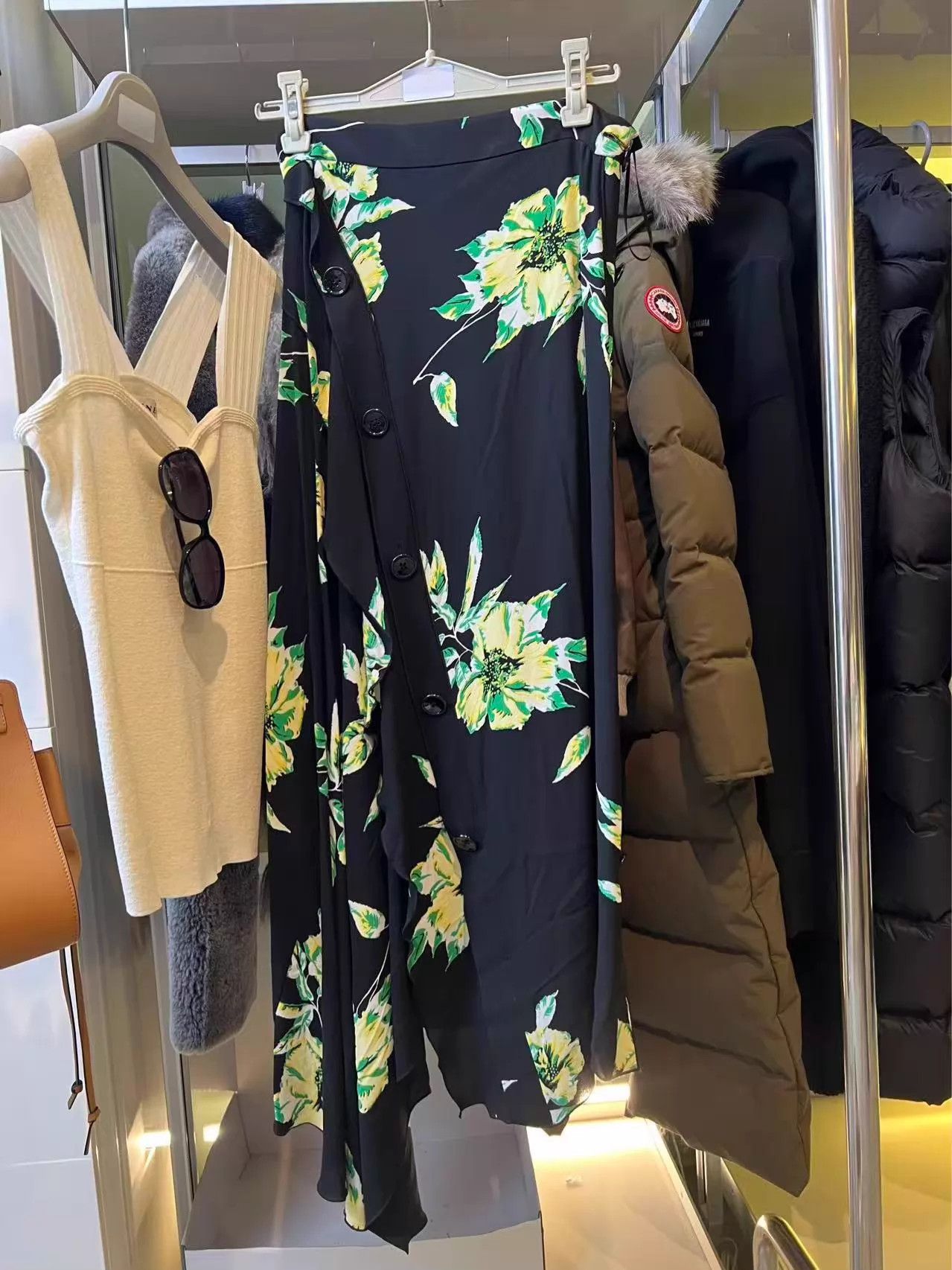 Proenza Schouler Proenza Schouler Silk Black Floral Long Dress US4 Size 27" / US 4 / IT 40 - 3 Thumbnail