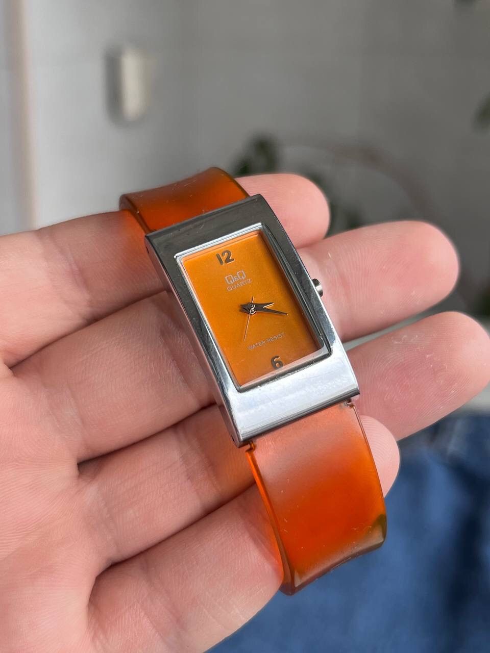Japanese Brand × Vintage Vintage Japanese style futuristic Watch Q&Q Tank Orange Logo Size ONE SIZE - 1 Thumbnail
