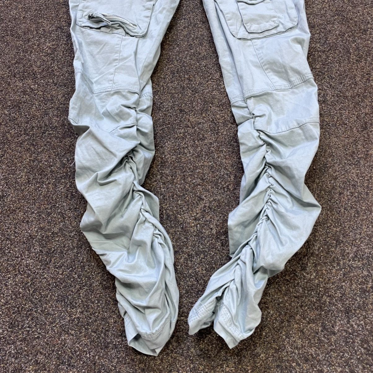 Vintage Y2K Baggy Wide Leg Distressed Cargo Pants Streetwear Logo Size 32" / US 10 / IT 46 - 5 Thumbnail