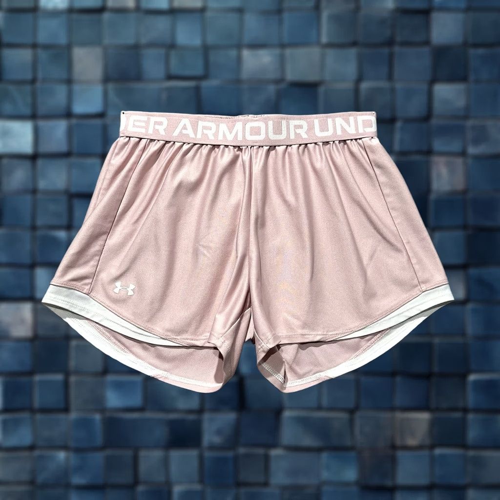 Under Armour Under Armour Play Up 3.0 Shorts Womens Small Loose Pink White Athletic Heatgear Size 28" / US 6 / IT 42 - 1 Thumbnail