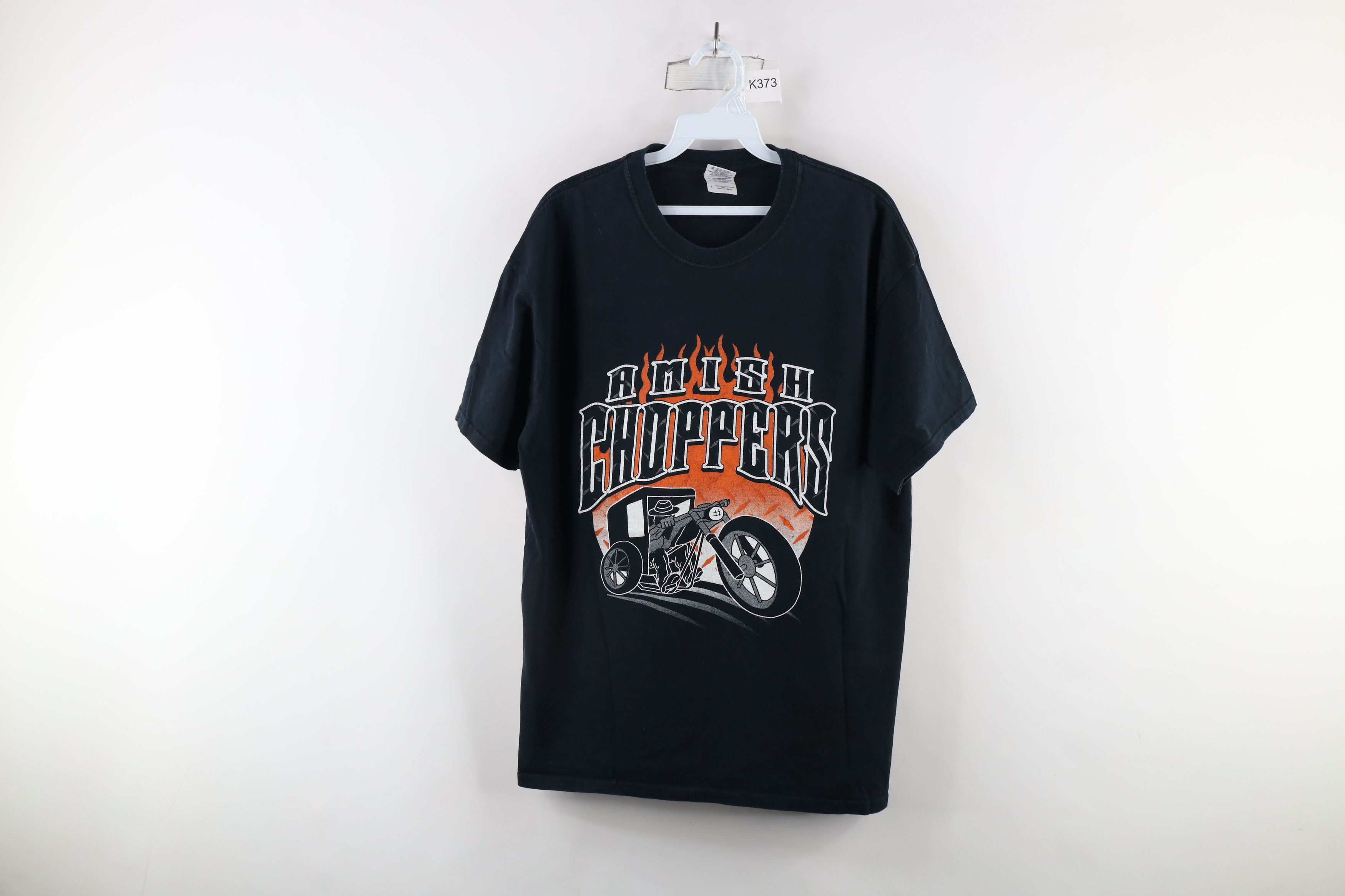 Vintage Vintage Streetwear Flames Amish Choppers Motorcycle T-Shirt Size US L / EU 52-54 / 3 - 1 Thumbnail