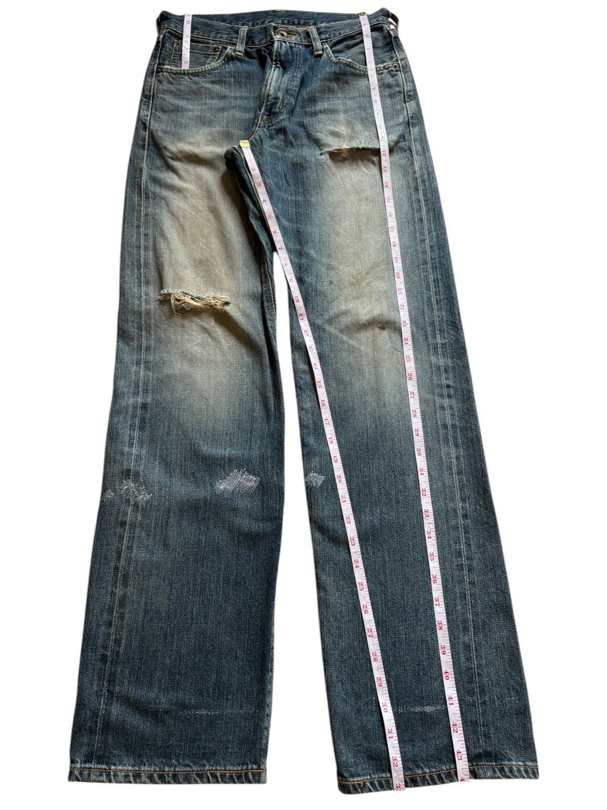 Edwin × Japanese Brand Vintage Japanese Edwin 505zx Selvedge Rusty Wash Loose Jeans Size US 29 - 14 Thumbnail