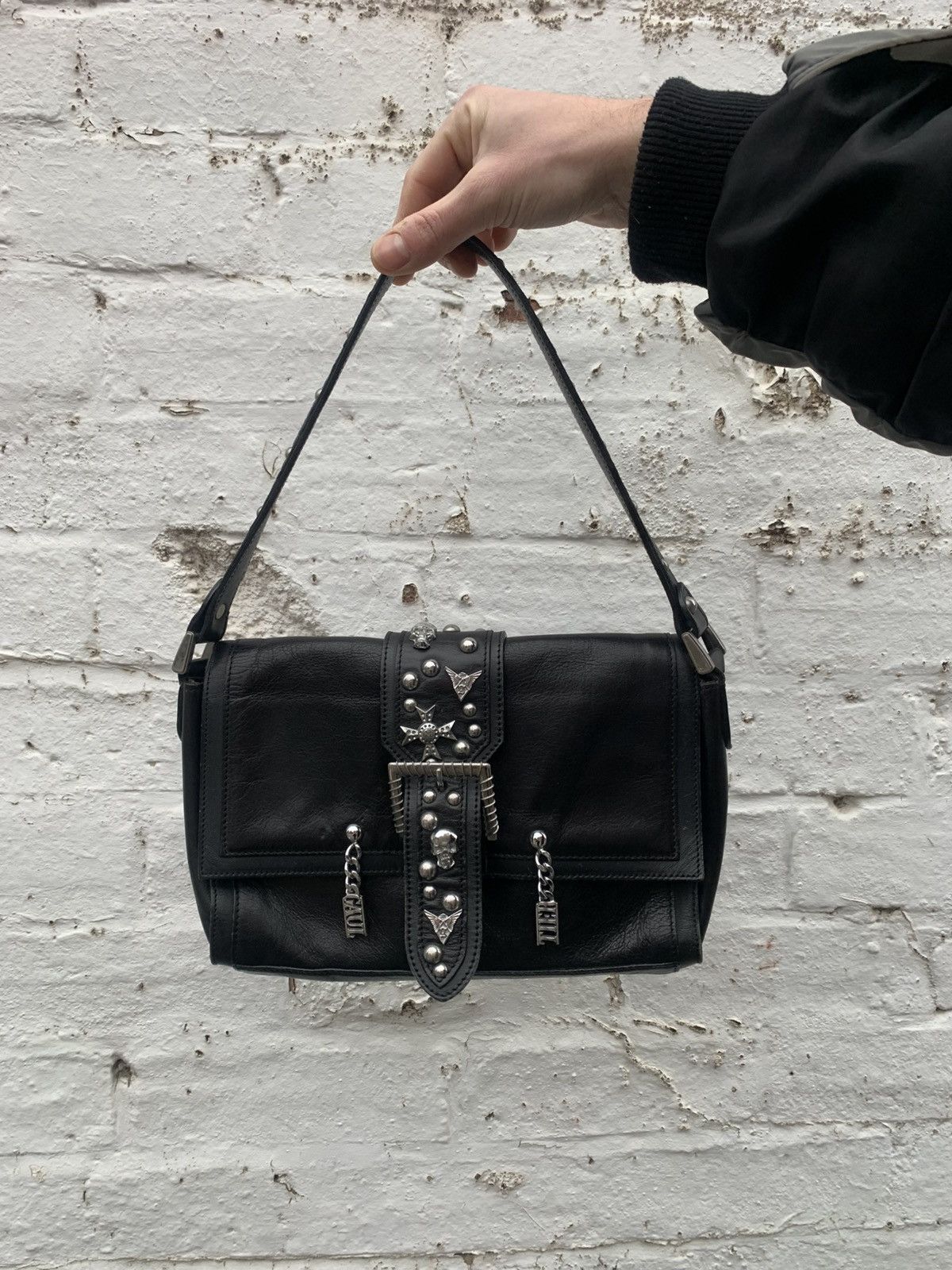 Jean Paul Gaultier 🕷️Jean Paul Gaultier black leather studded goth shoulder bag Size ONE SIZE - 1 Thumbnail