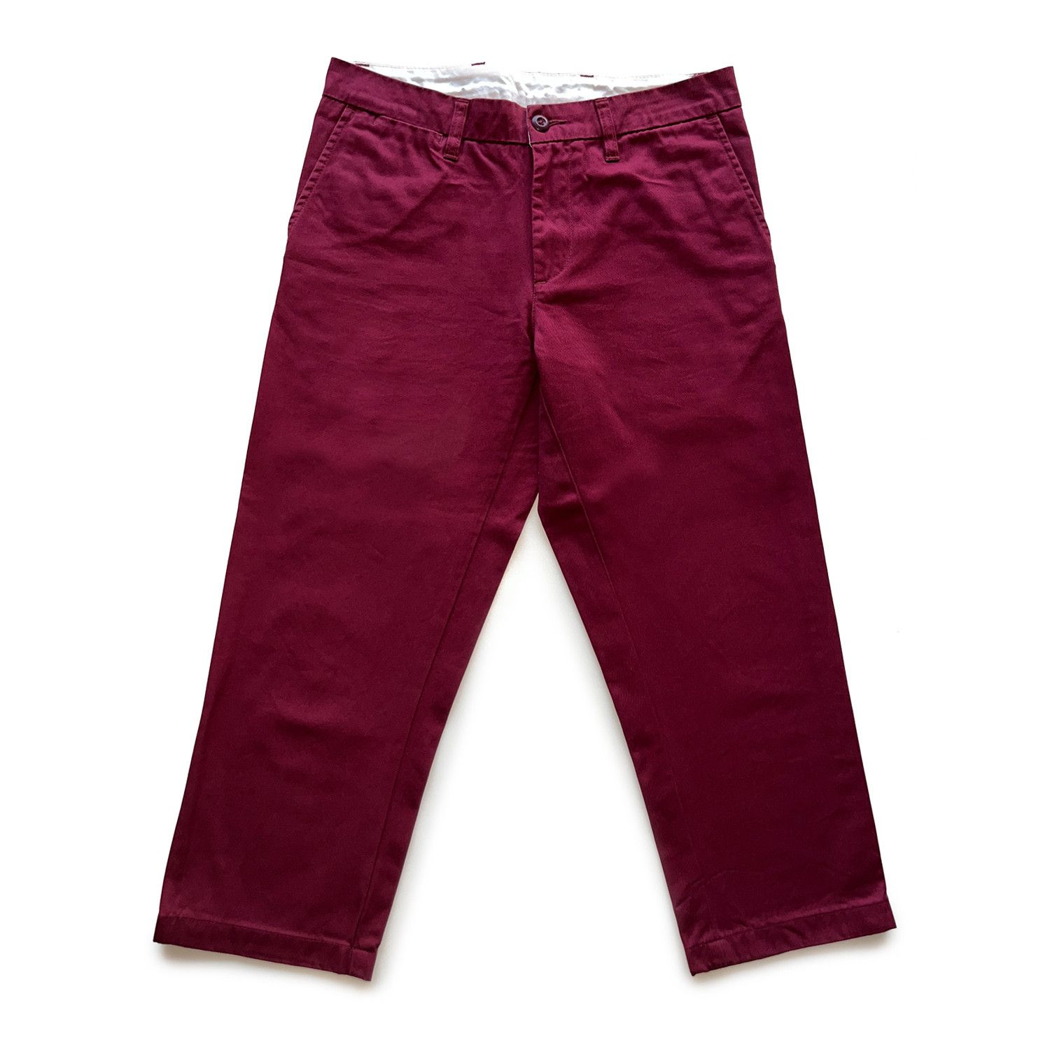 Carhartt Wip X'Johnson Cropped Pant in Burgundy Red Size US 27 - 2 Thumbnail