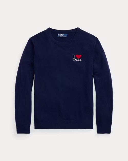 Polo Ralph Lauren Polo Ralph Lauren The I Heart Polo Cashmere Sweater Navy XL Size US XL / EU 56 / 4 - 2 Thumbnail