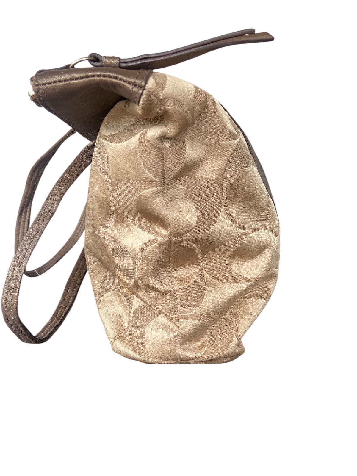 Raf Simons Authentic Coach Laura Signature Large Tote F18335-BrownBeige Size ONE SIZE - 7 Thumbnail