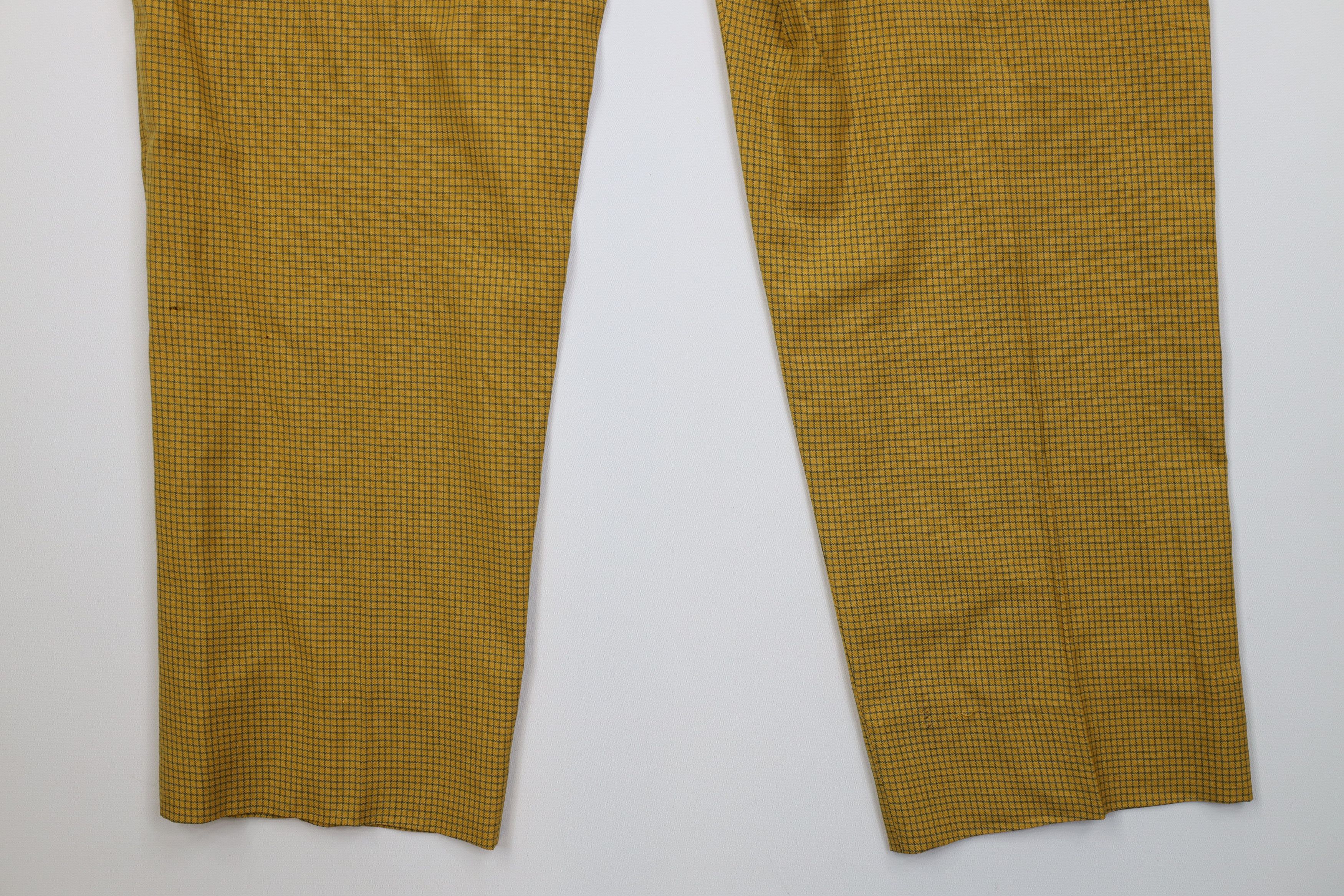 Vintage Vintage 50s Streetwear Wool Chino Pants Yellow Plaid USA Size US 34 / EU 50 - 15 Thumbnail