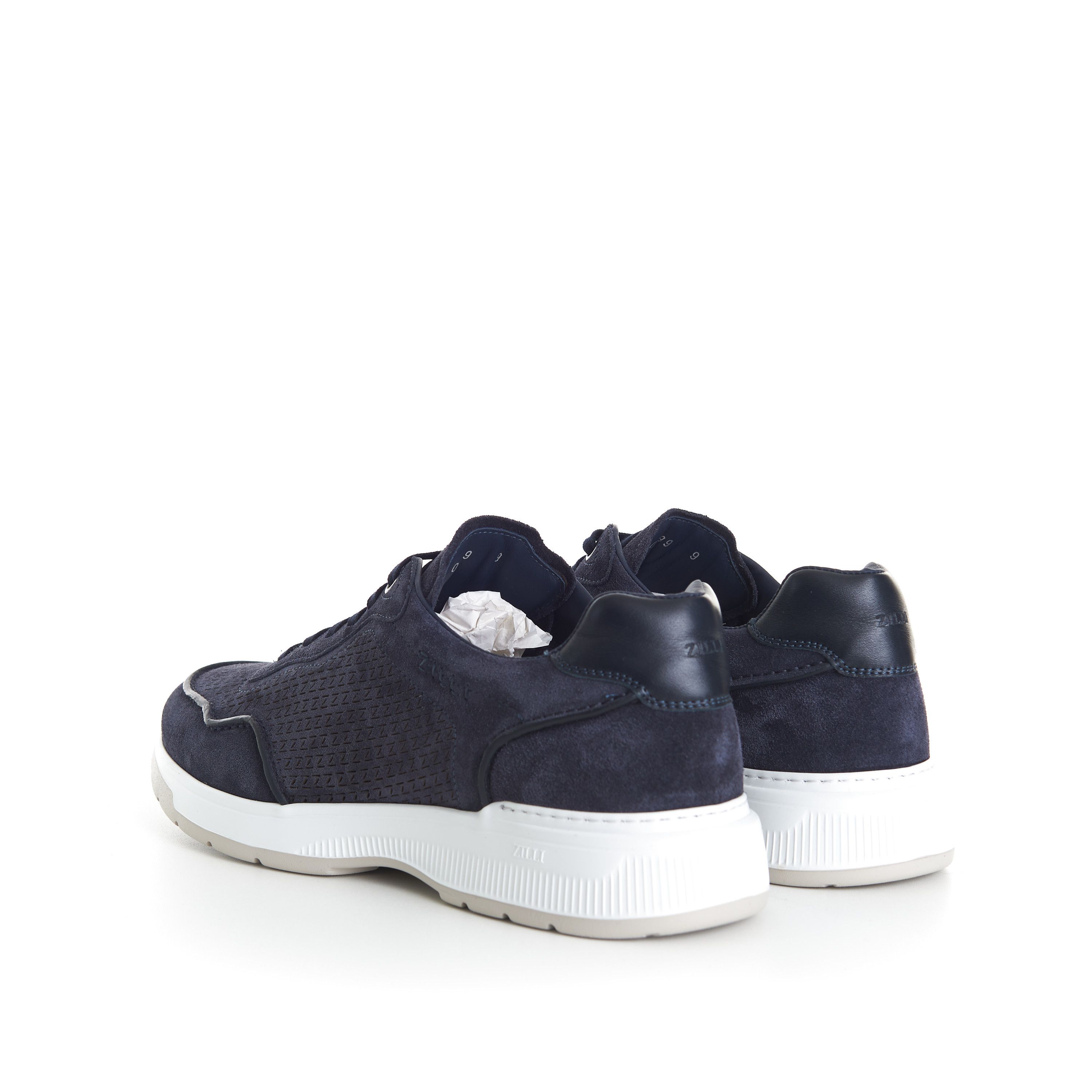 Zilli Dark Navy Perforated Sneakers Size US 8.5 / EU 41-42 - 5 Thumbnail