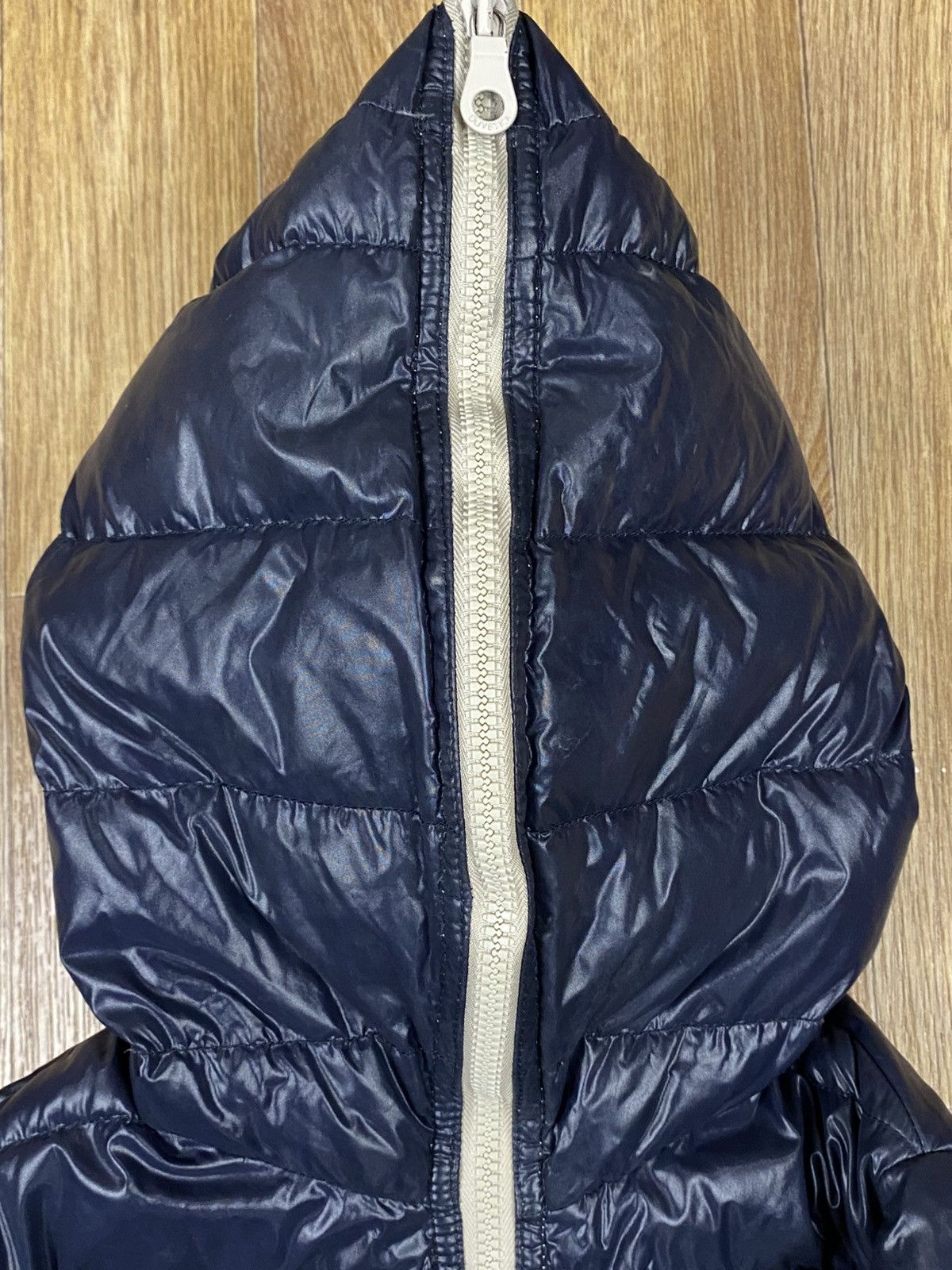 Duvetica Duvetica Full Zip Glossy Dark Blue Puffer Jacket Size S / US 4 / IT 40 - 4 Thumbnail