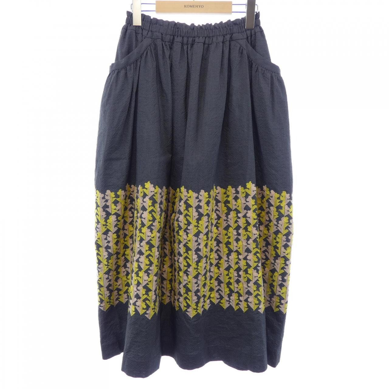 mina perhonen Mina Perhonen mina perhonen twin flower skirt Textile Skirts twinflower DUTY FREE for USA Size ONE SIZE - 1 Thumbnail