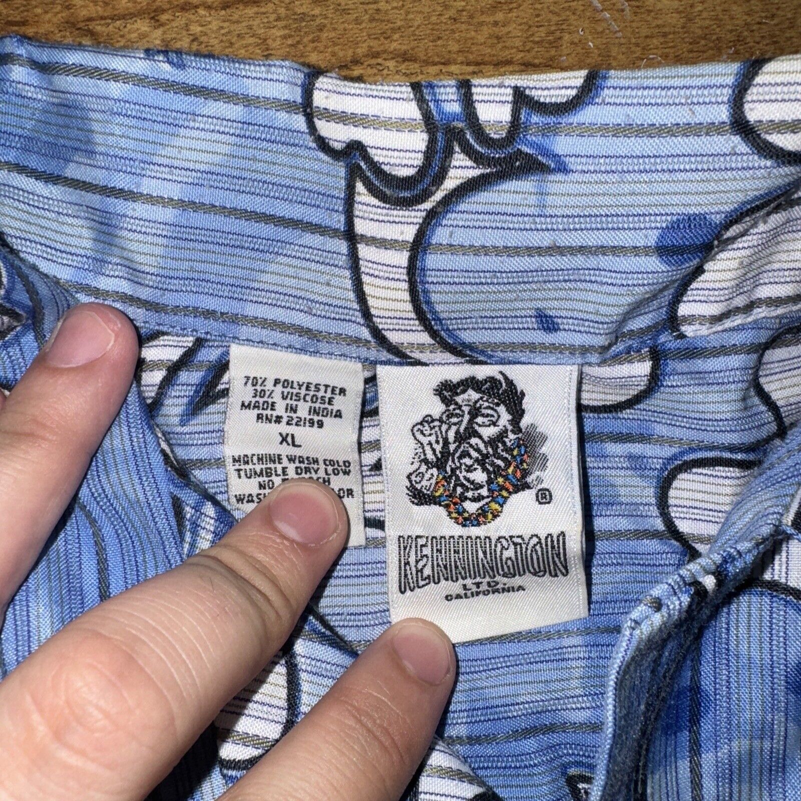 Vintage Pennington Ltd. Hawaiian Shirt Blue XL 25x29 Size US XL / EU 56 / 4 - 2 Thumbnail