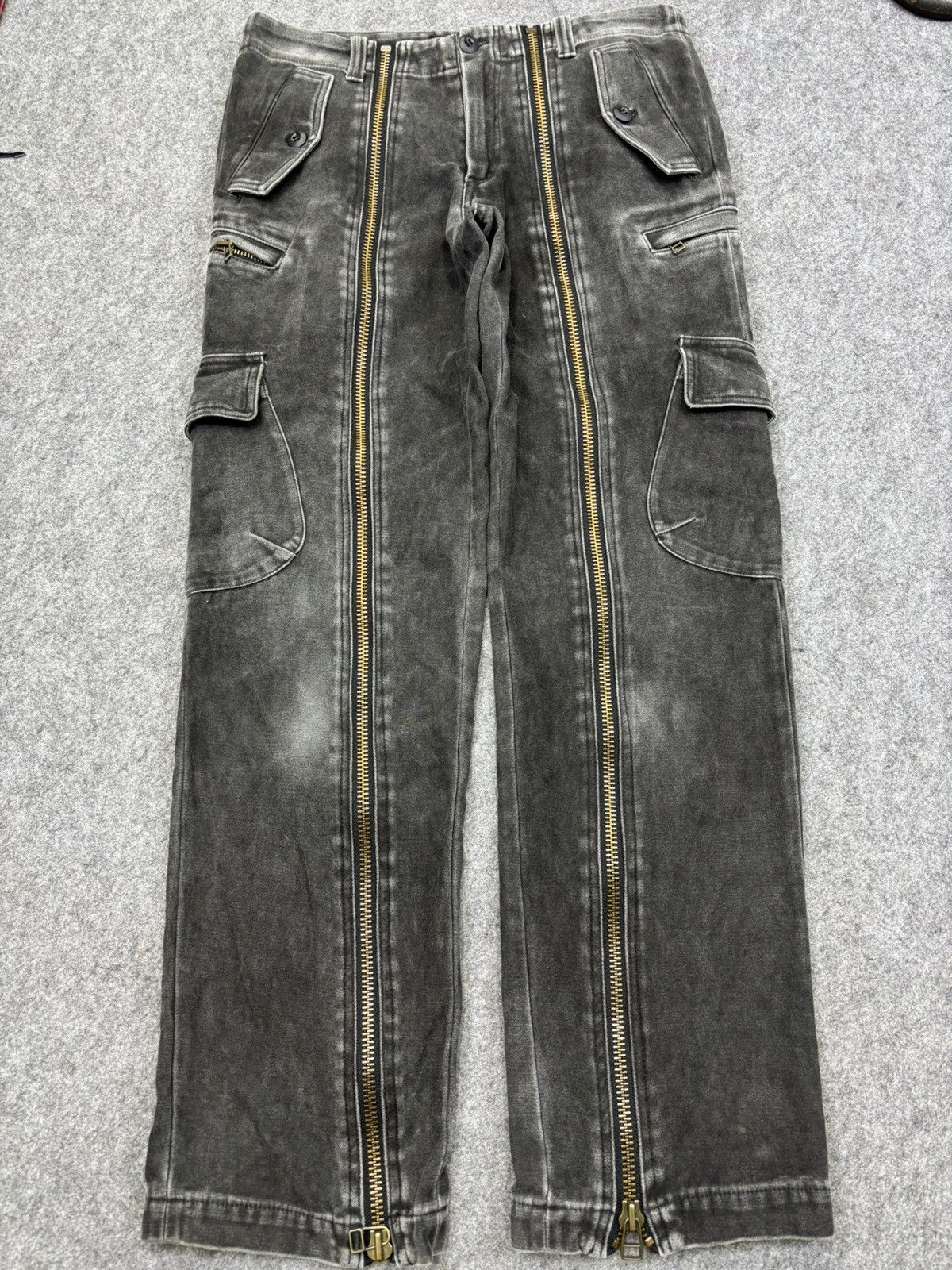 Japanese Brand Mala Vita Full Zipper Up Black Wash Multipockets Pant F825 Size US 32 / EU 48 - 15 Thumbnail