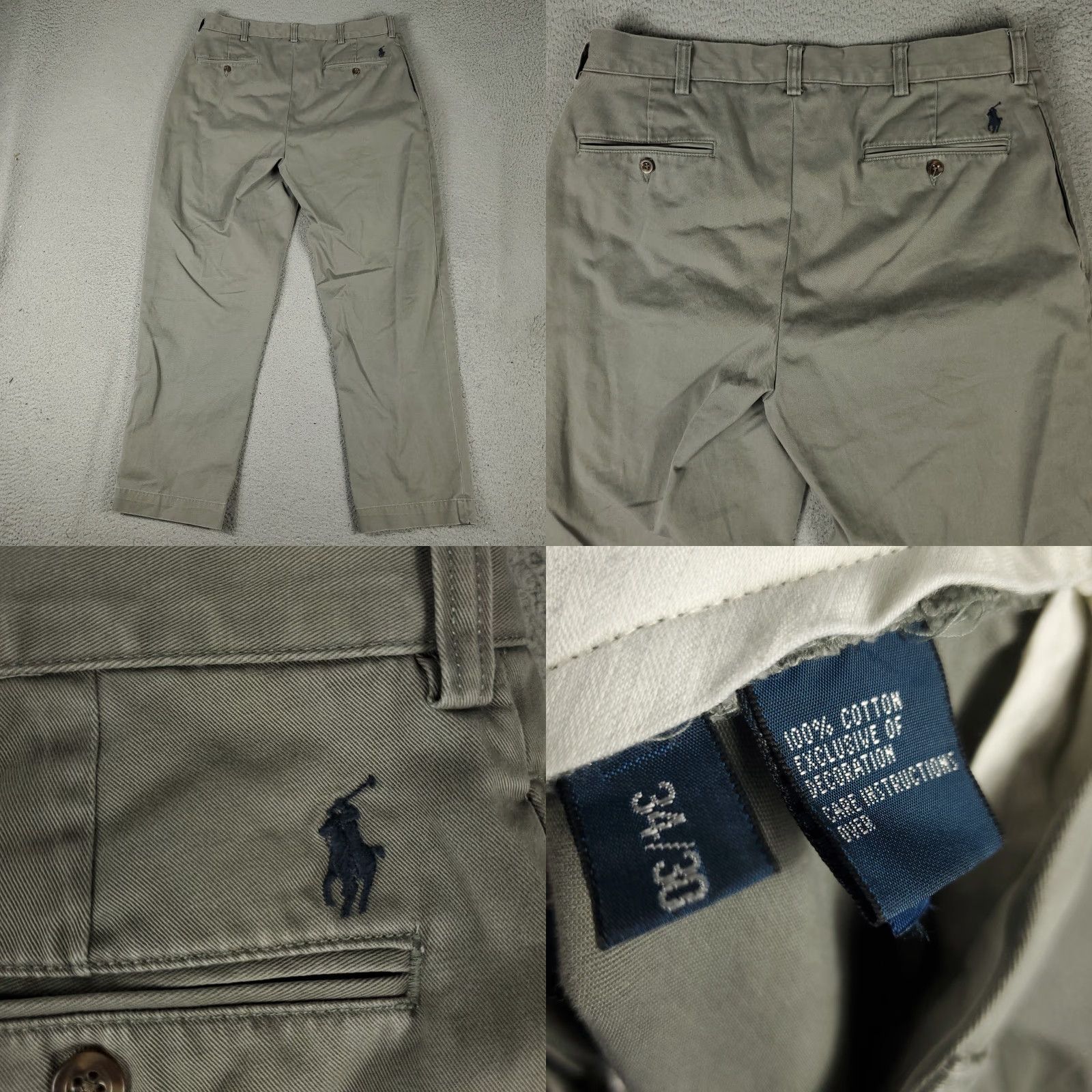 Ralph Lauren RALPH LAUREN Chino Pants Mens Regular Size 34x29 Beige Pleated Comfort Casual Classic Size US 34 / EU 50 - 8 Thumbnail