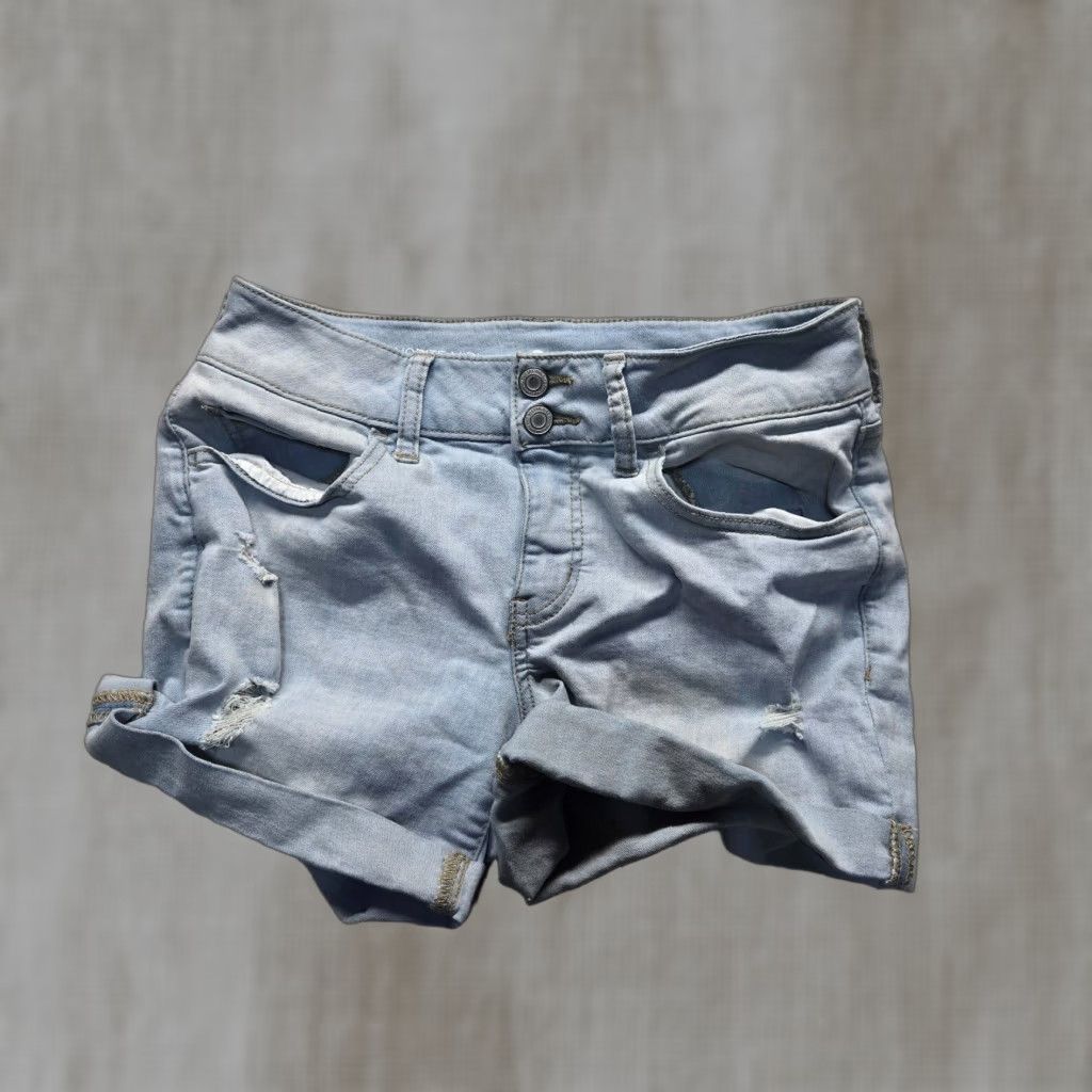 Denime SO Denim Blue Jean Shorts Low Rise Favorite Midi Denim Pants Adult Womens Size 9 Blue 90s? Size 30" / US 8 / IT 44 - 1 Thumbnail