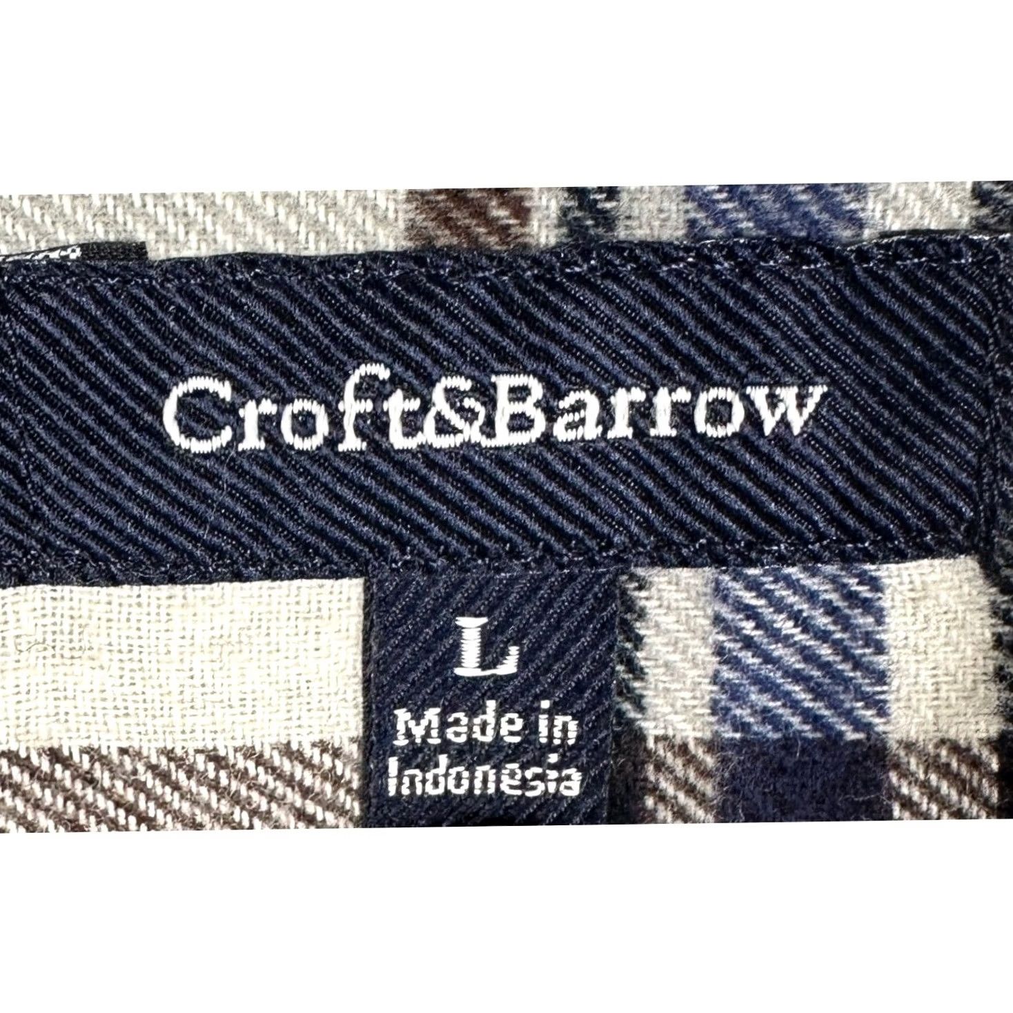 Croft & Barrow Croft & Barrow Shirt Mens L Blue Brown Plaid Flannel Button-Down Pocket Casual Workwear Winter Fall Size US L / EU 52-54 / 3 - 4 Thumbnail