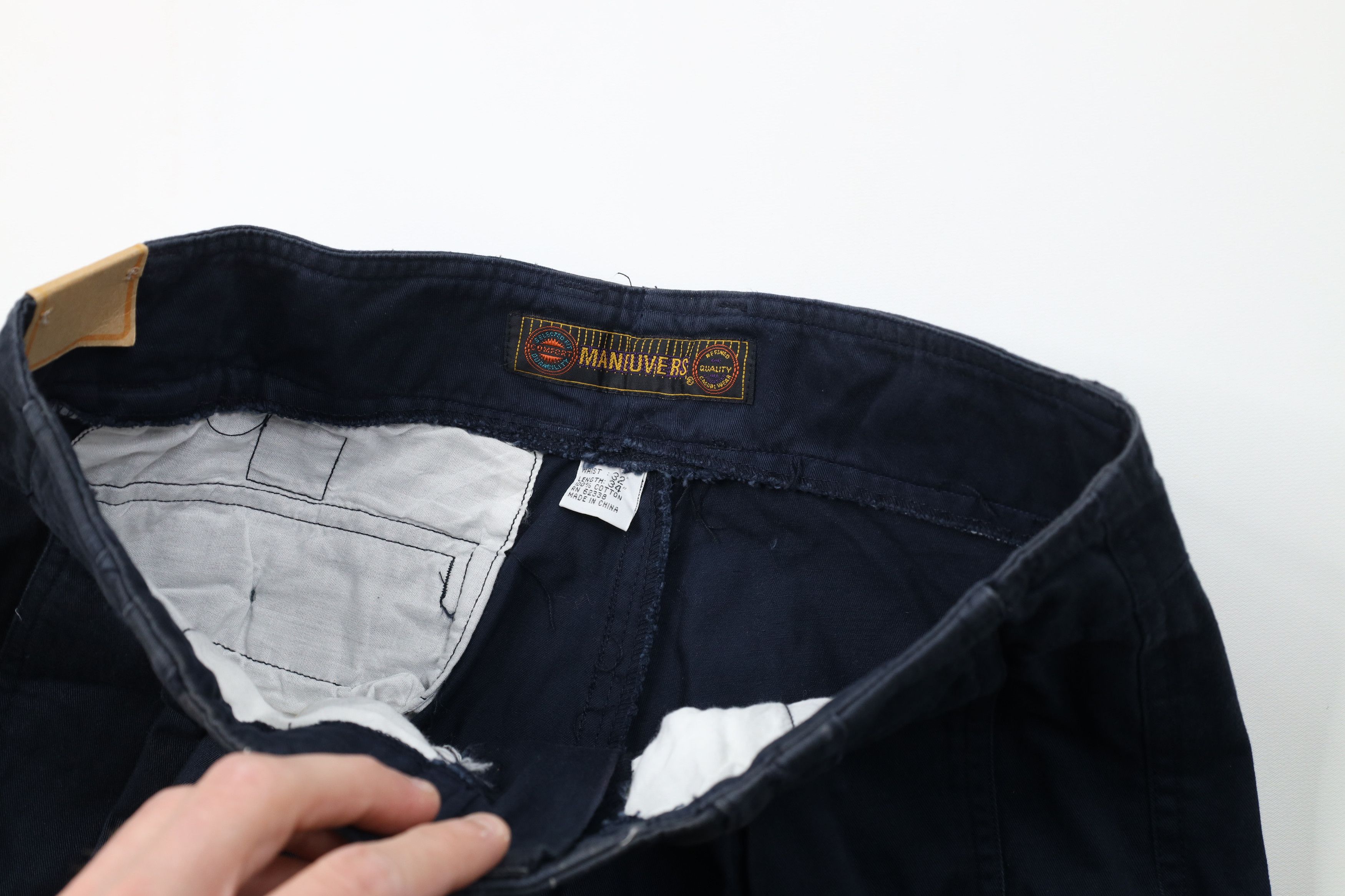 Vintage Deadstock Vintage 90s Streetwear Fit Chino Pants Blue Size US 32 / EU 48 - 8 Thumbnail