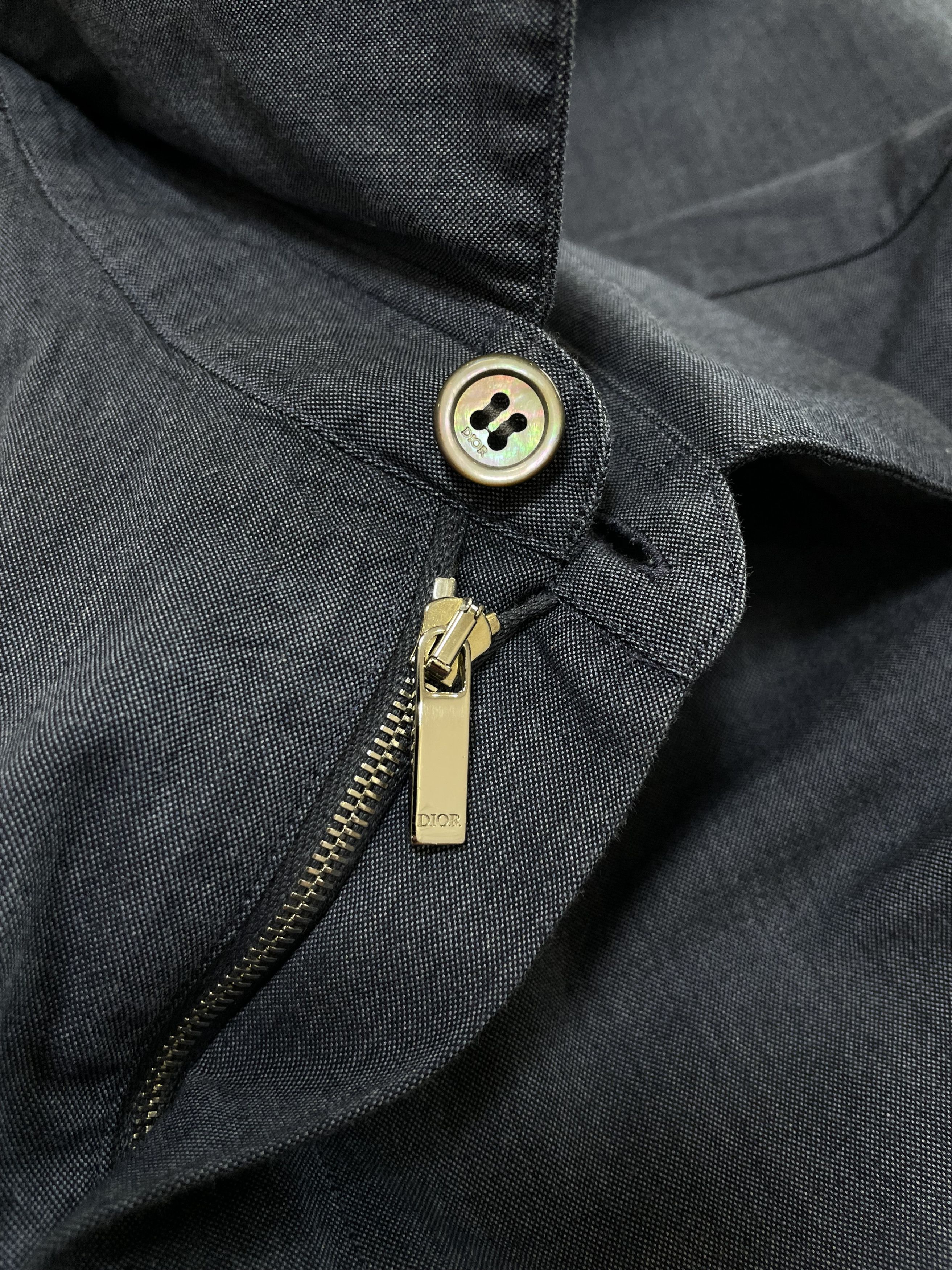 Dior DIOR Woven Shirt Zipped Button Up Saddle Pocket Overshirt Size US L / EU 52-54 / 3 - 17 Thumbnail