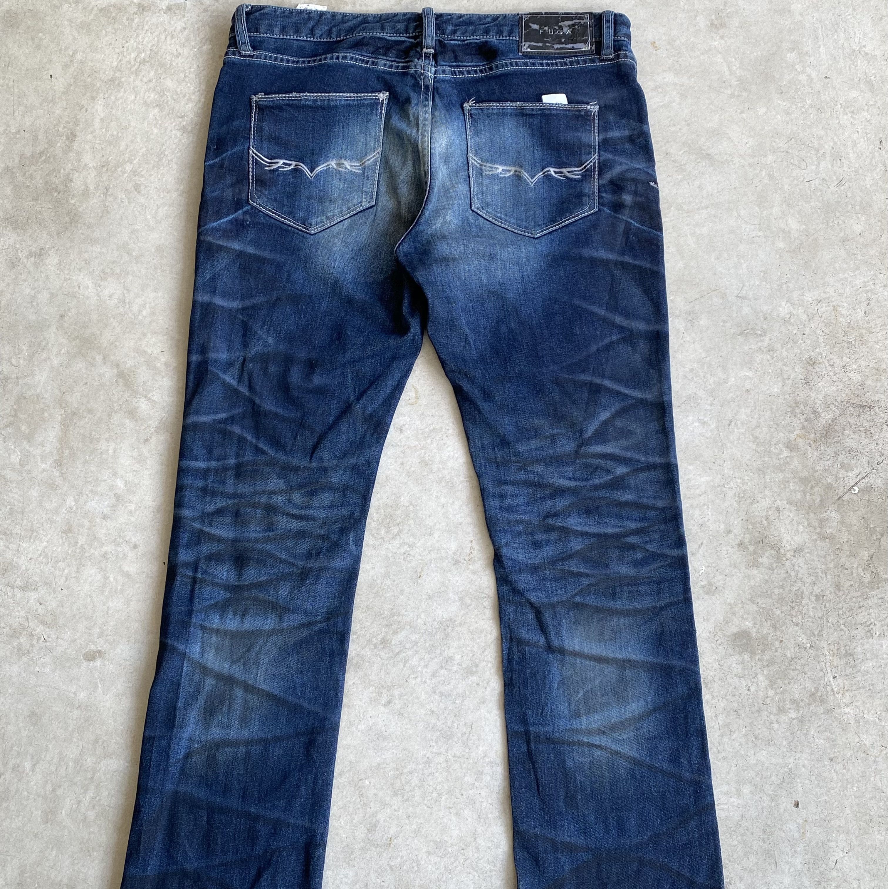 GOSTAR DE FUGA Fuga Honeycomb Slash washed indigo denim like le grande bleu Size US 32 / EU 48 - 5 Thumbnail