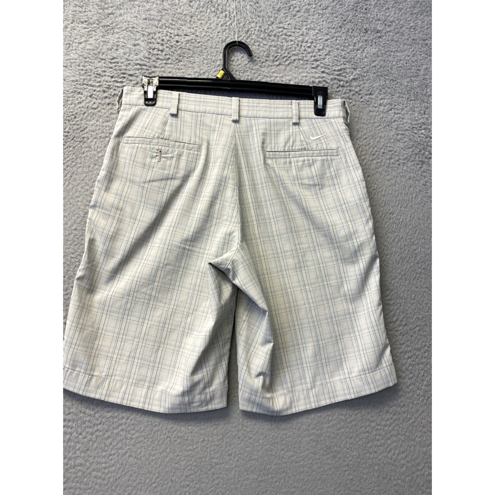 Nike Nike Flex Golf Shorts Mens 32 Beige Plaid Slim Waist 10in Inseam Breathable Lightweight Logo Zip Pocket Golf Casual Spring Summer Size US 32 / EU 48 - 6 Thumbnail