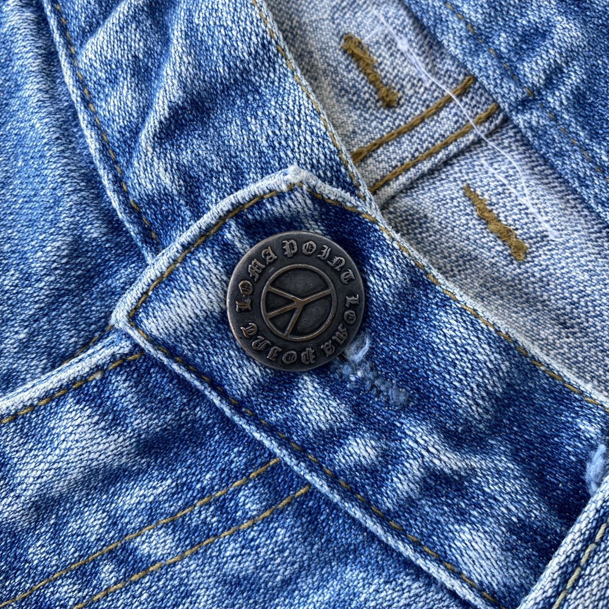 Hysteric Glamour × If Six Was Nine × Japanese Brand PEACE Hippies Japan Big Logo Distressed Jeans Y2K Size US 32 / EU 48 - 8 Thumbnail