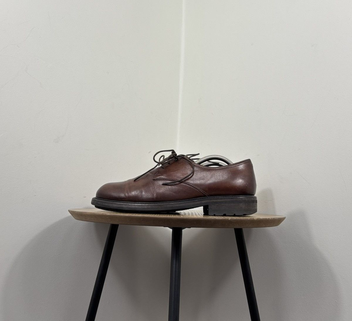 Pantanetti Pantanetti Men’s Italian Brown Leather Derby Shoes Size US 7 / EU 40 - 11 Thumbnail