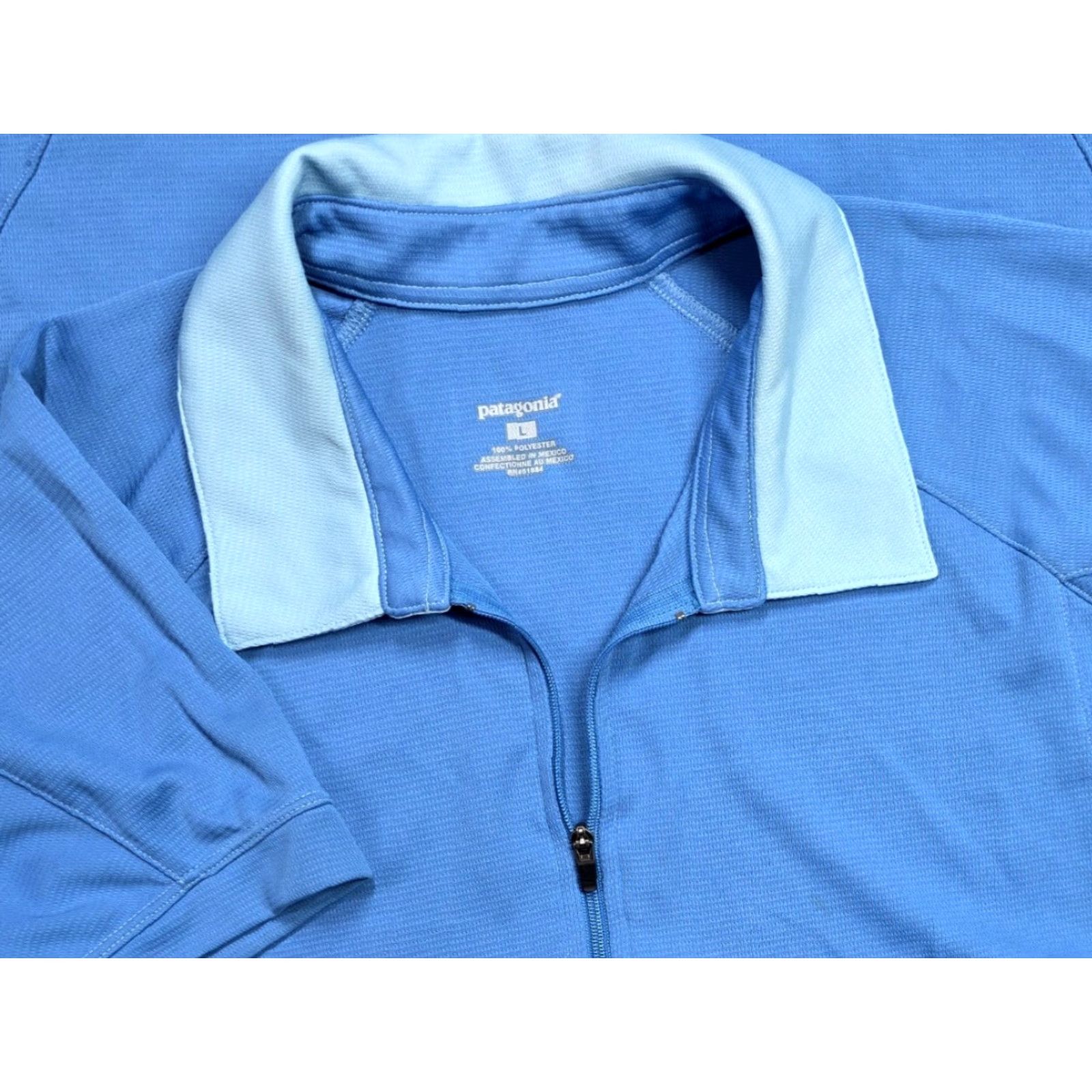 Patagonia Patagonia Polo Shirt Women L Blue 1/4 Zip Short Sleeve Performance Jersey Lightweight Moisture Wicking Activewear Shirt Size L / US 10 / IT 46 - 2 Thumbnail