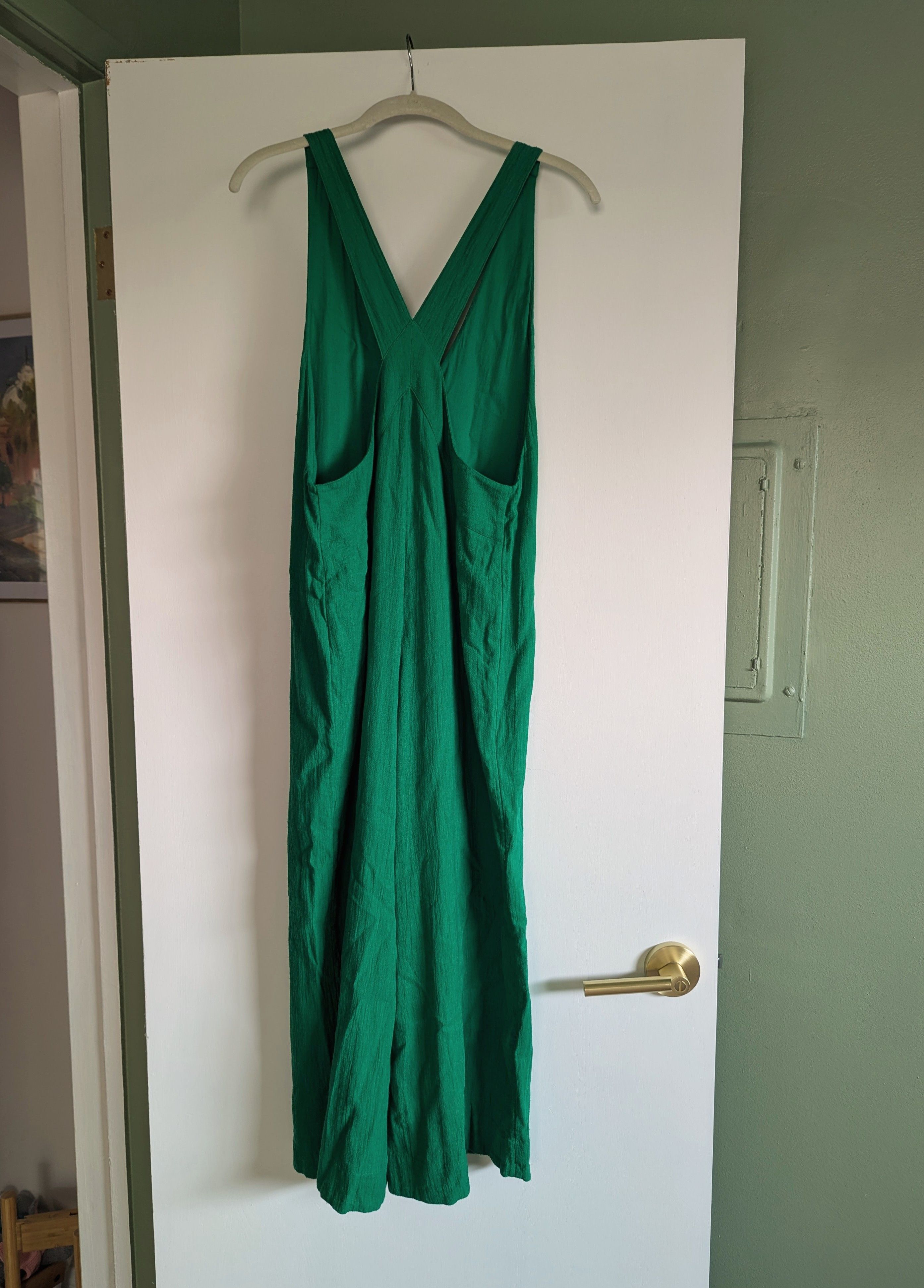 Free People Free People Jumpsuit Kelly Green Boho Overalls Jumpsuit XS Size 25" / US 0 / IT 36 - 12 Thumbnail