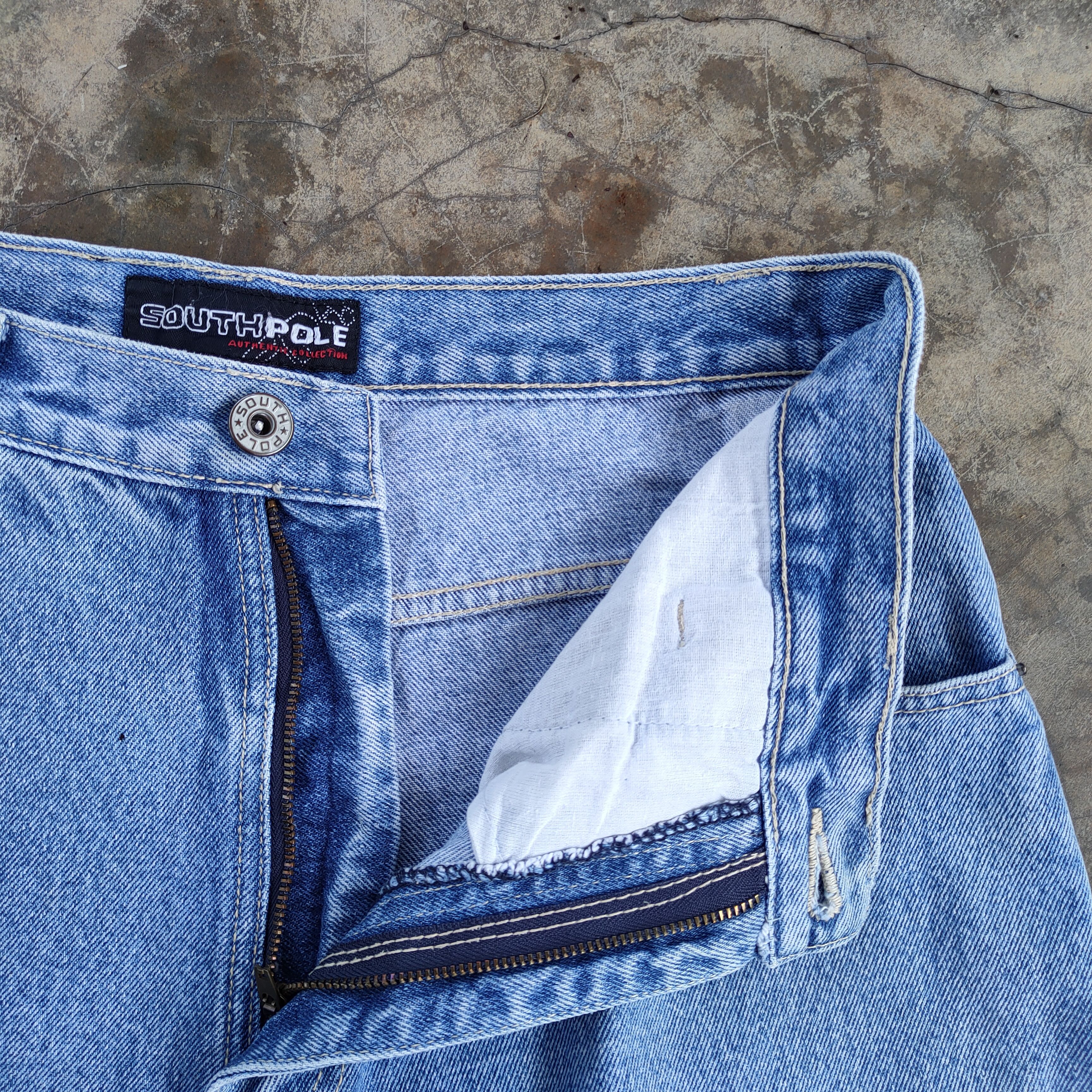 Southpole VINTAGE SOUTH POLE FADED DISTRESSED JEANS DENIM PANTS Size US 30 / EU 46 - 9 Thumbnail