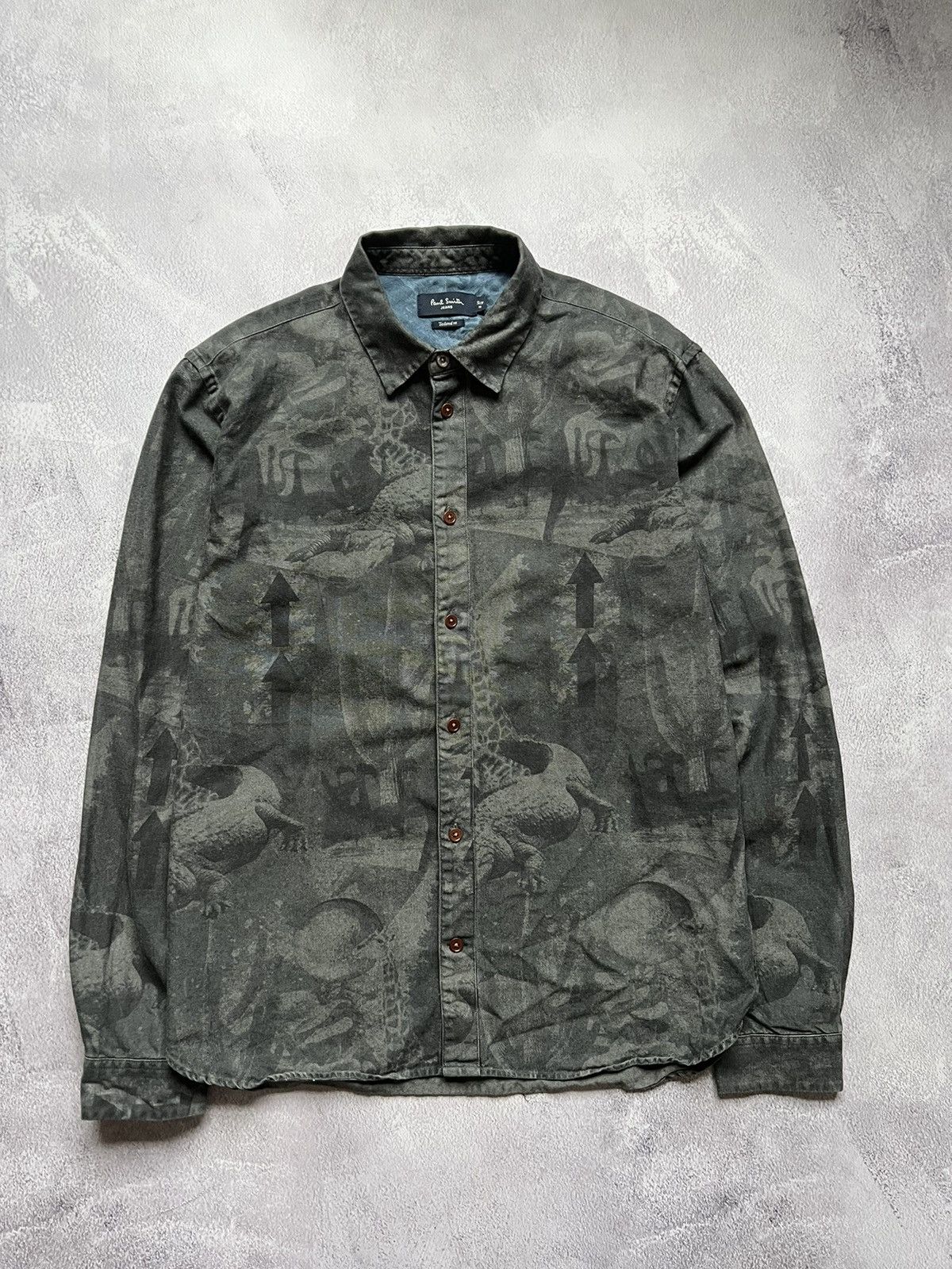 Paul Smith Paul Smith Jeans Printed Denim Thick Shirt Mens M Size US M / EU 48-50 / 2 - 1 Thumbnail