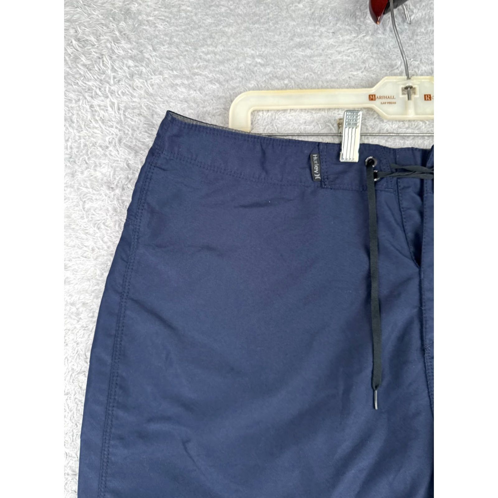 Hurley Hurley Board Shorts Mens 36 Blue Solid Beach Surf Swim Trunks 36x9 Pockets Drawstring Men Size US 36 / EU 52 - 4 Thumbnail