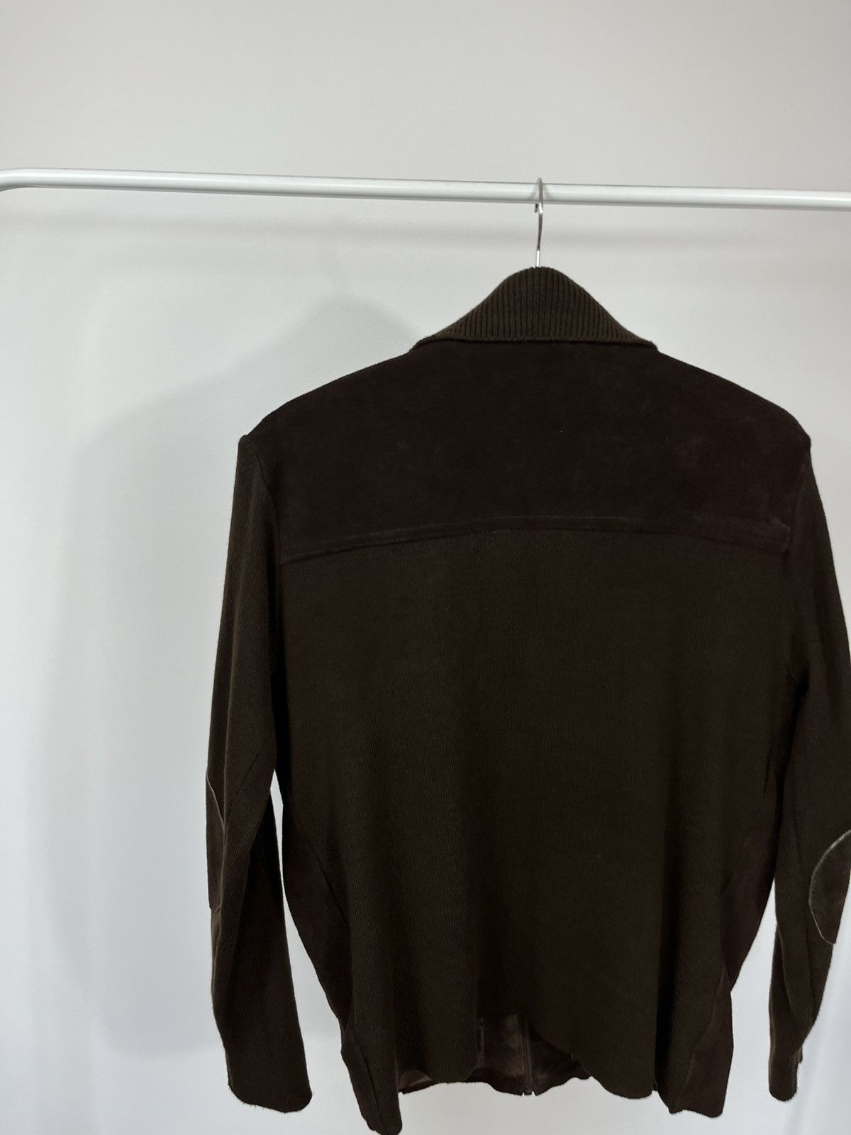 Leather Vintage Suede Leather Jacket Brown Knit Sleeves Zip Women’s Size M / US 6-8 / IT 42-44 - 11 Thumbnail