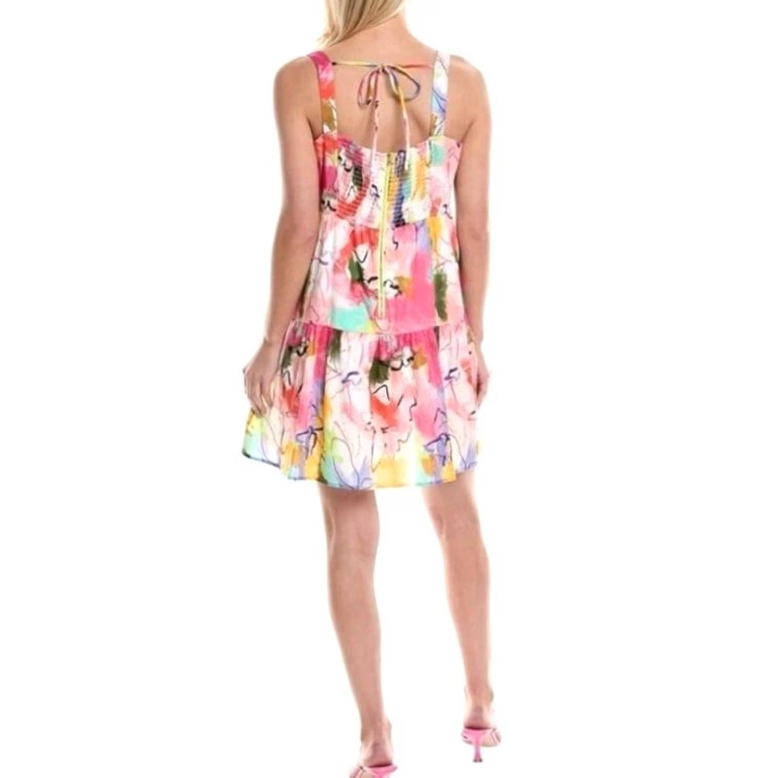 Vintage CROSBY by Mollie Burch Bradshaw Mini Dress Sleeveless Plunge Pool Size S Knee Woman Regular Cotton Size S / US 4 / IT 40 - 2 Thumbnail