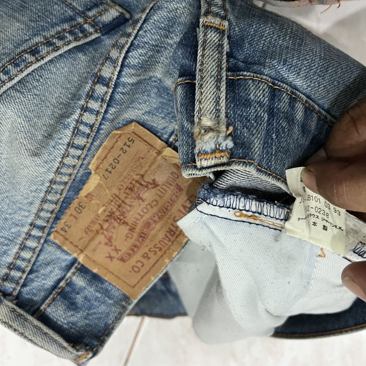 Levi's Vintage Levis 512-0217 Distressed Denim Size US 30 / EU 46 - 6 Thumbnail