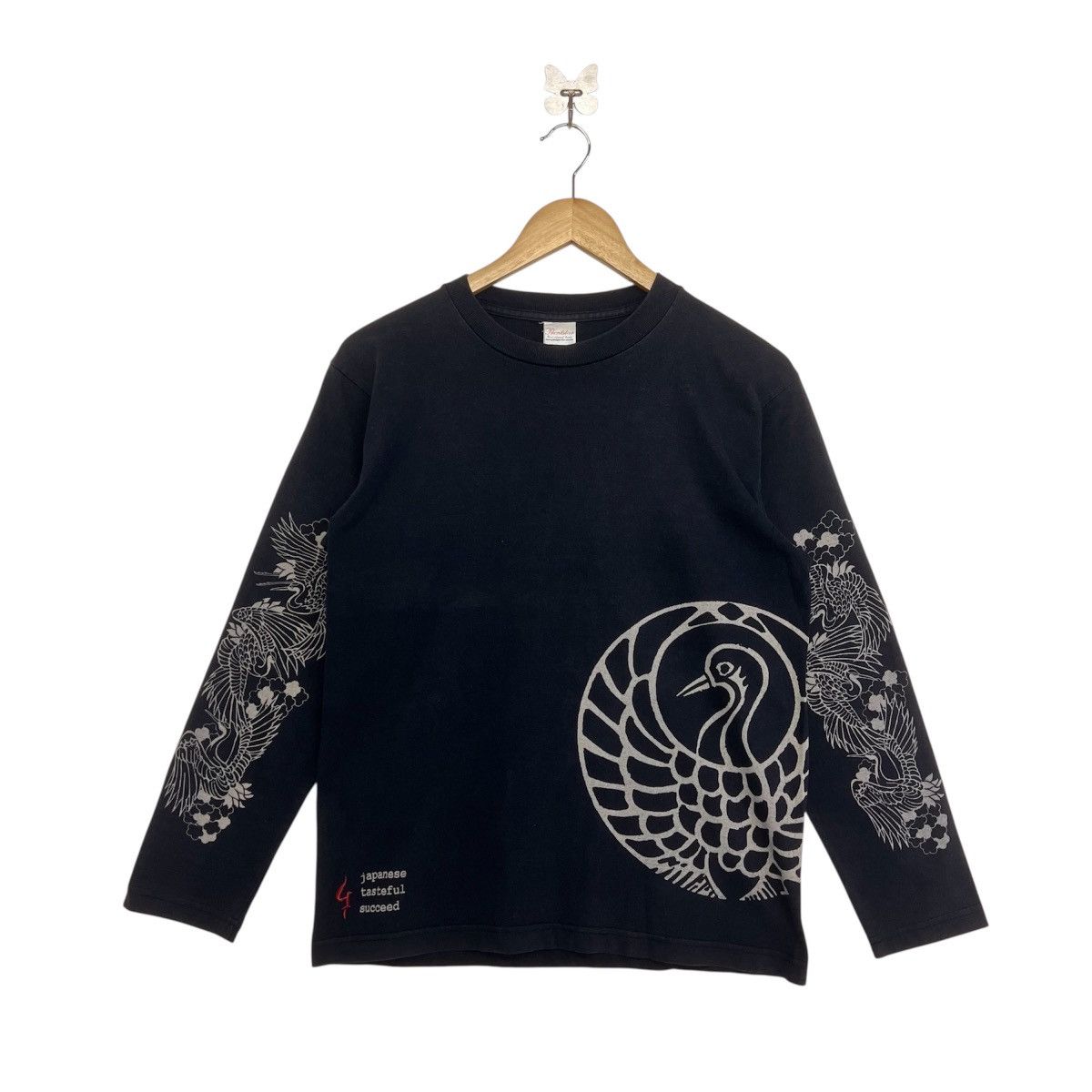 Japanese Brand Japanese Tasteful Succeed Sukajan Crane Motifs Tribal Shirt Size US S / EU 44-46 / 1 - 1 Thumbnail