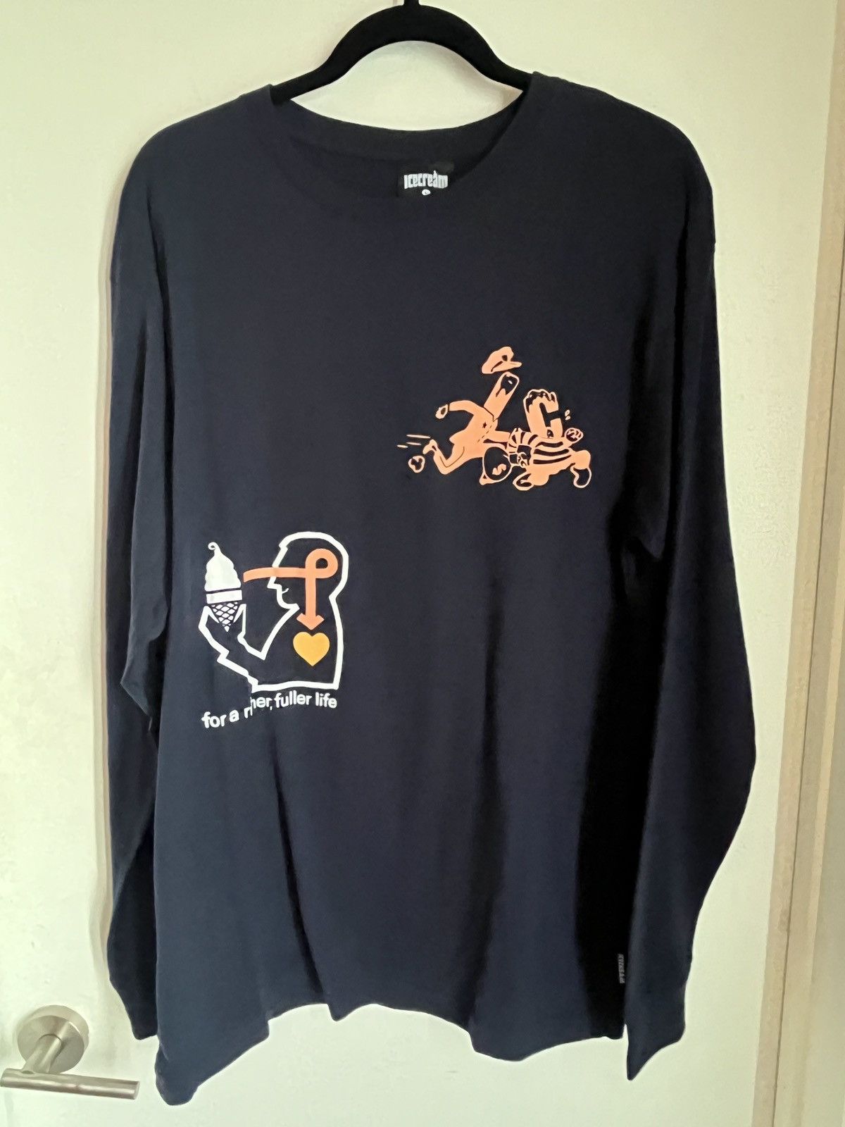 Icecream NWT Icecream Richer Long-Sleeve T-shirt Navy Blazer Blue Size US L / EU 52-54 / 3 - 1 Thumbnail