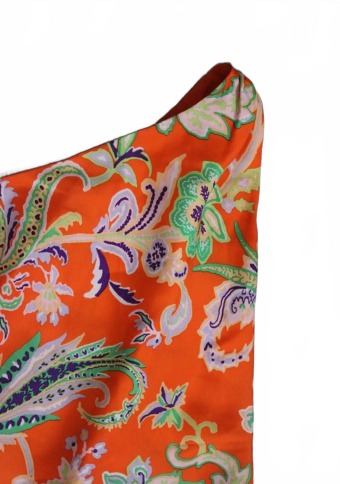 Other Etcetera Women's 6 Orange Floral One-Shoulder Sleeveless Top Size M / US 6-8 / IT 42-44 - 5 Thumbnail