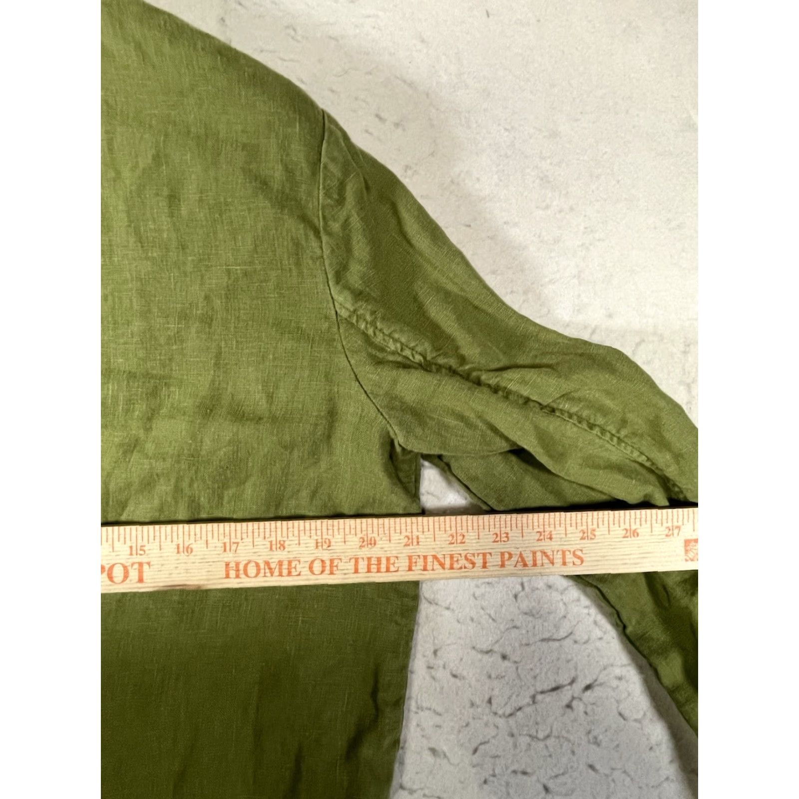 Vintage Wrap London Blazer Women Green 100% Linen Sport Coat Size 8 Size M / US 6-8 / IT 42-44 - 3 Thumbnail