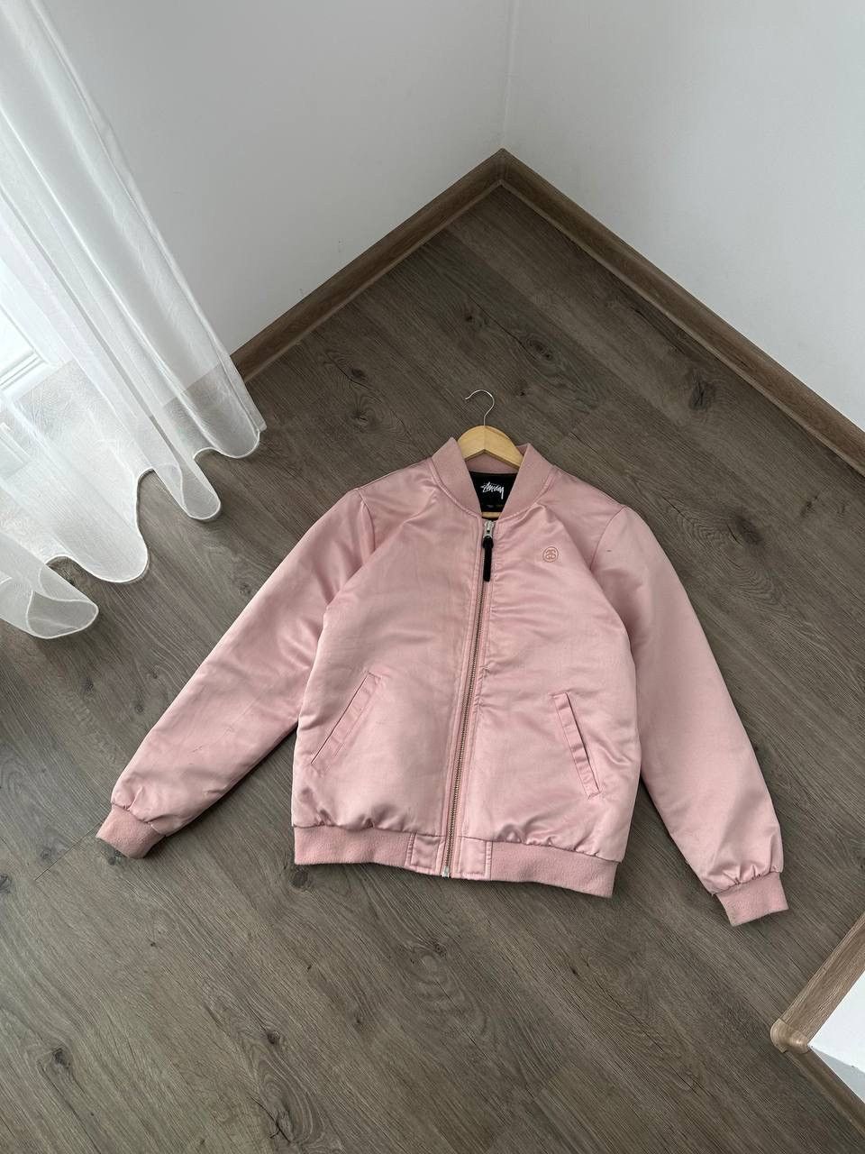 Stussy × Vintage Vintage Stussy Pink Distressed Bomber Jacket Size M / US 6-8 / IT 42-44 - 1 Thumbnail