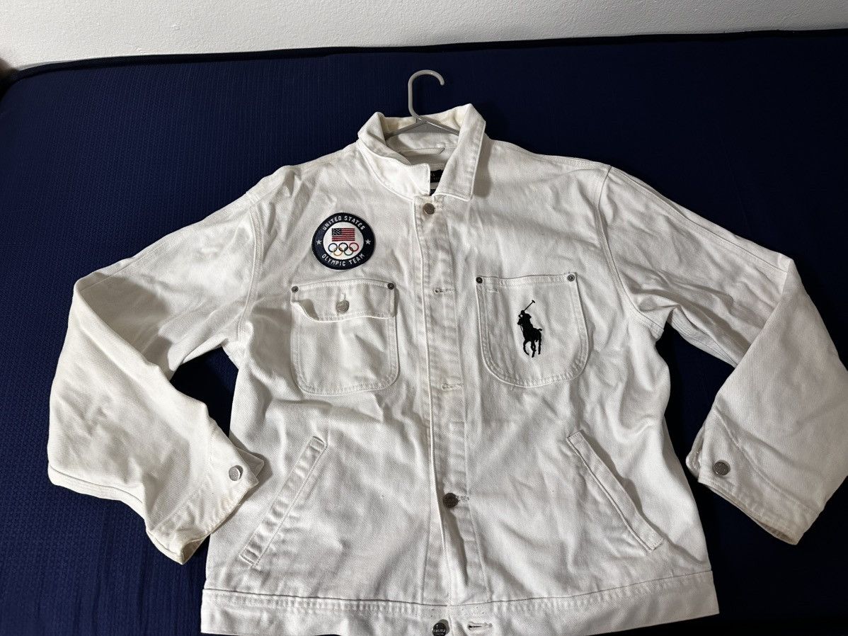 Polo Ralph Lauren POLO White Denim Official TEAM USA (2020) Olympic Jacket Size US L / EU 52-54 / 3 - 1 Thumbnail
