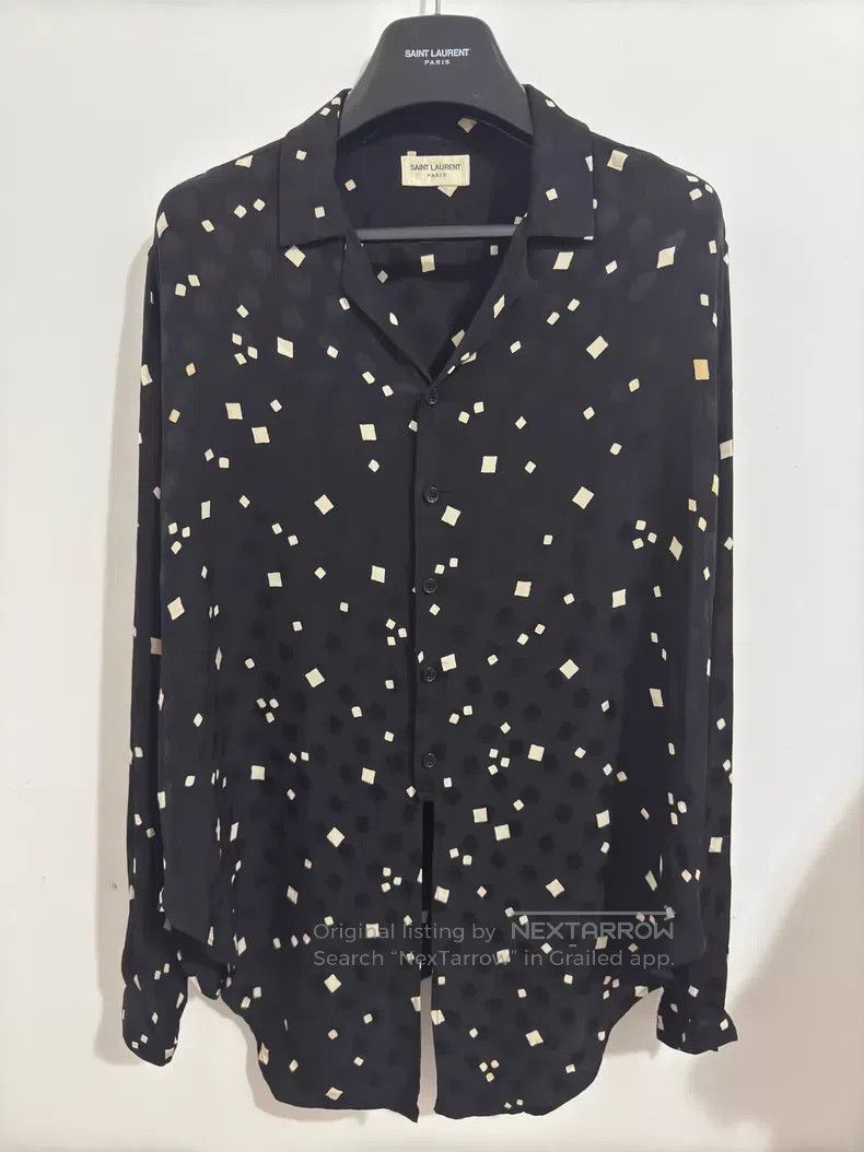 Saint Laurent Paris Saint Laurent Paris Silk Black and White Checkered Shirt i Size S / US 4 / IT 40 - 1 Thumbnail