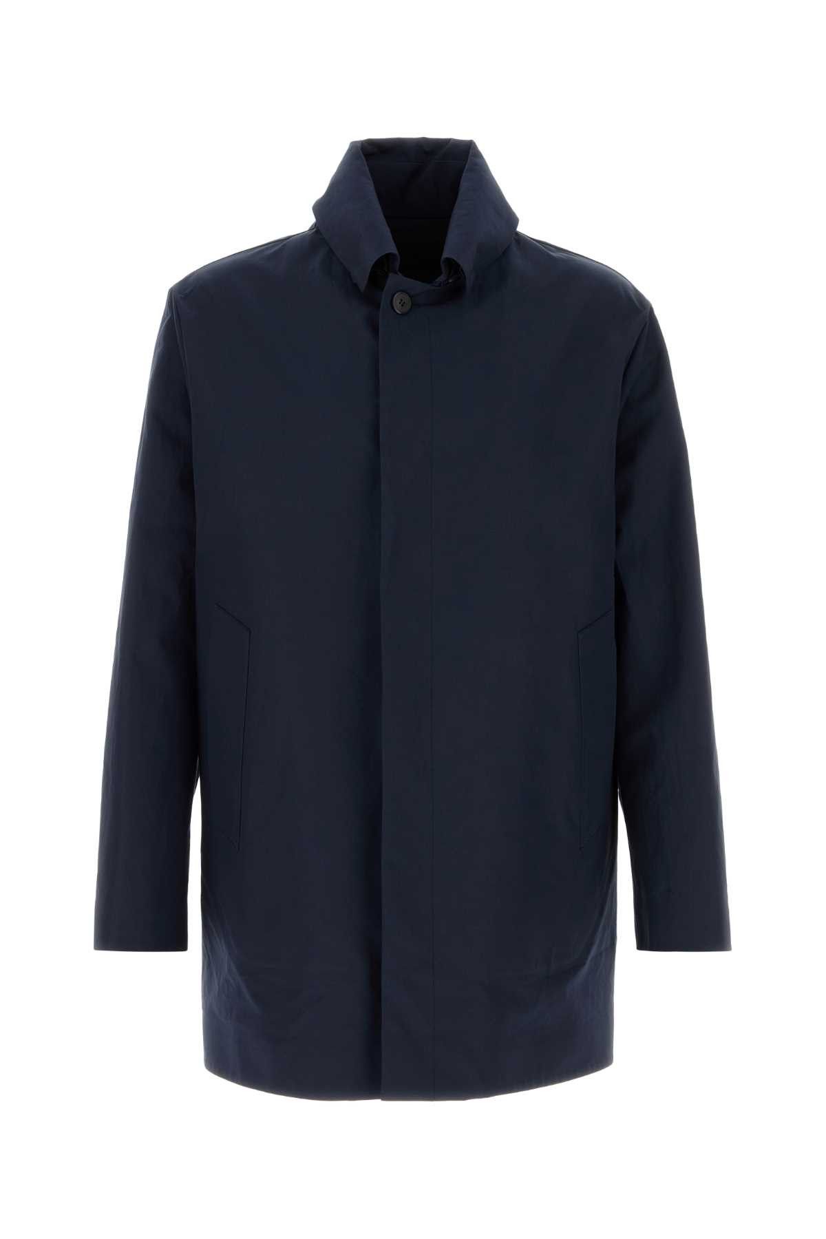 Prada Navy Blue Poplin Overcoat Size US M / EU 48-50 / 2 - 1 Thumbnail