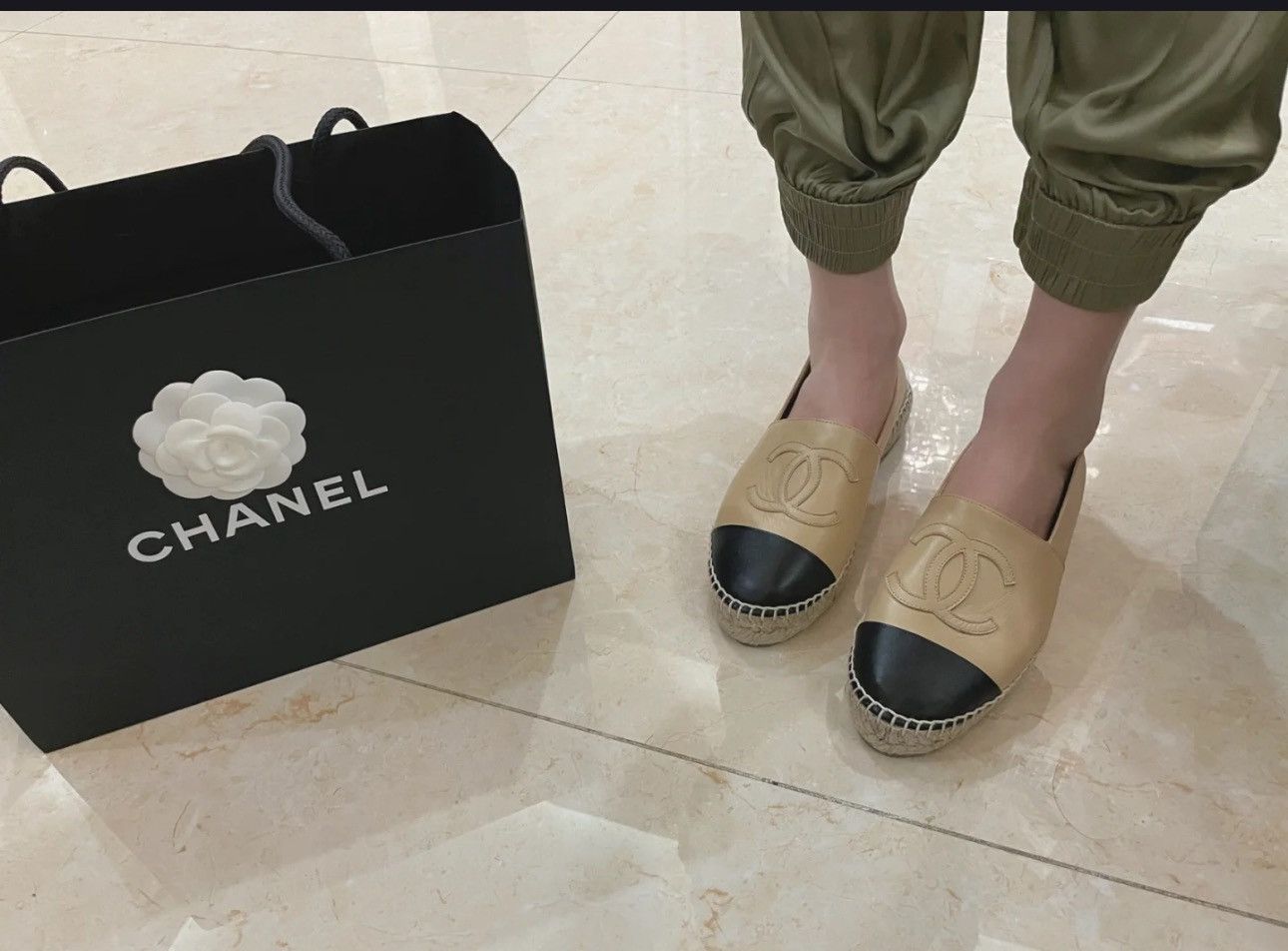 Chanel Chanel espadrilles Shoes，Sheepskin patchwork Size US 6 / IT 36 - 12 Thumbnail
