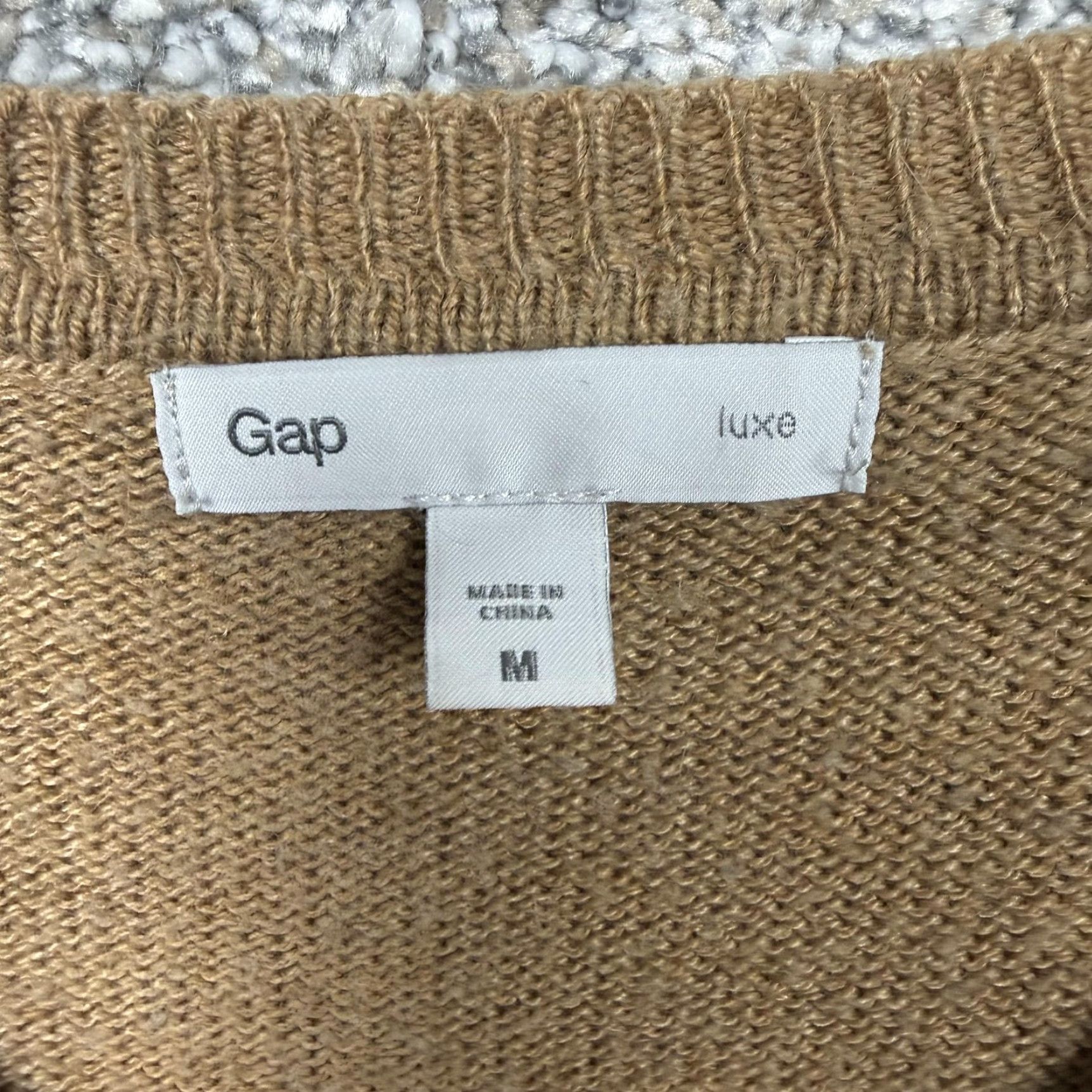 Gap Gap Luxe Sweater Women M Tan Angora Blend Knit Minimalist Preppy 90s Old Money Layering Casual Size M / US 6-8 / IT 42-44 - 5 Thumbnail
